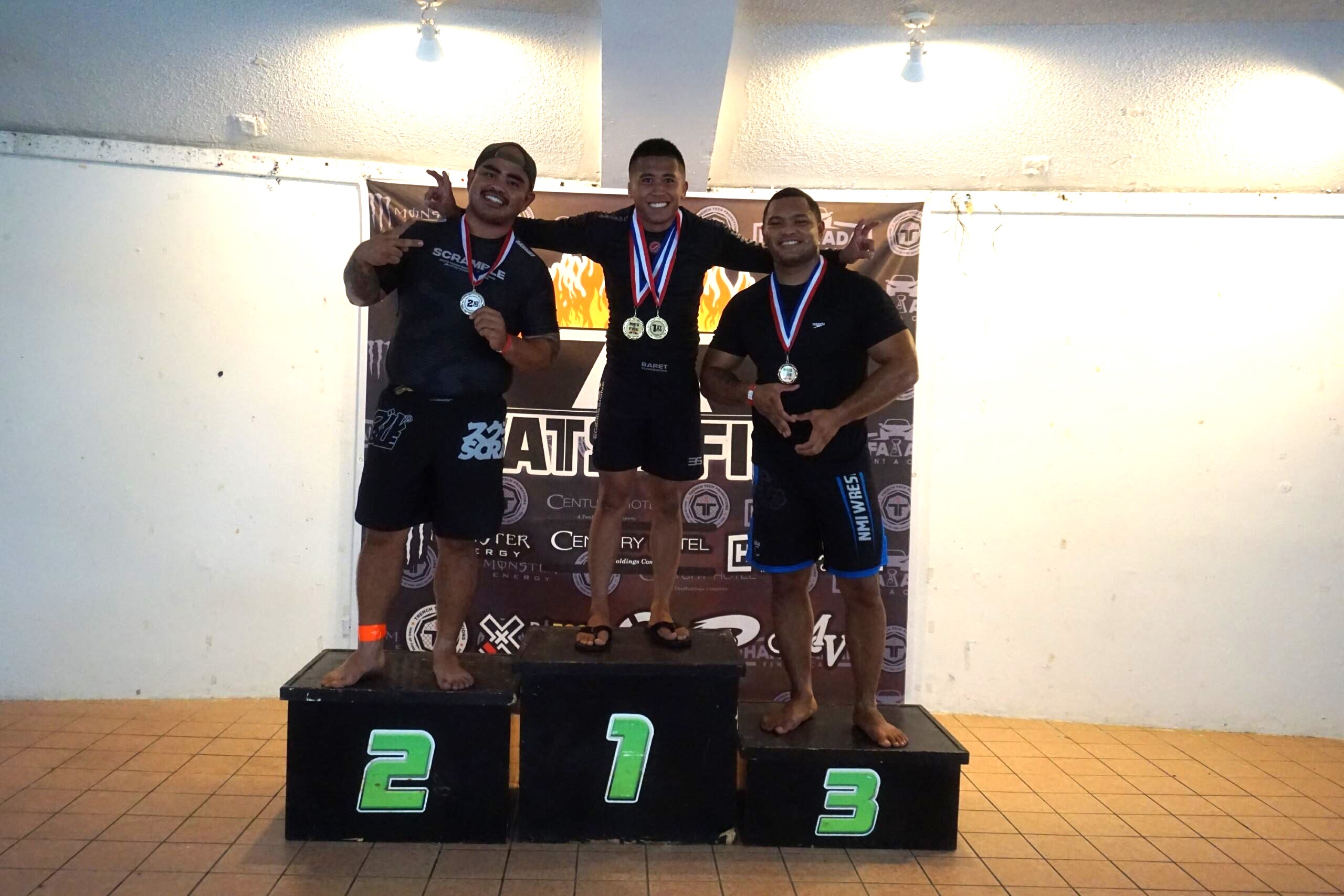 Bryan Deleon Guerrero 1st place; Kier Agda 2nd place; Ryan Babauta 3rd place.