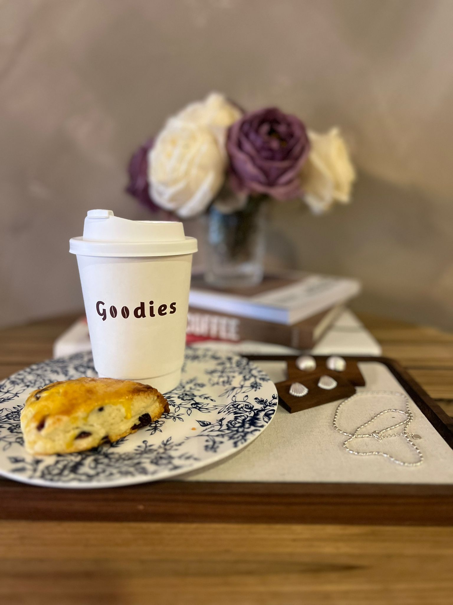 Goodies serves coffee and cookies, too, among many other delightful things.