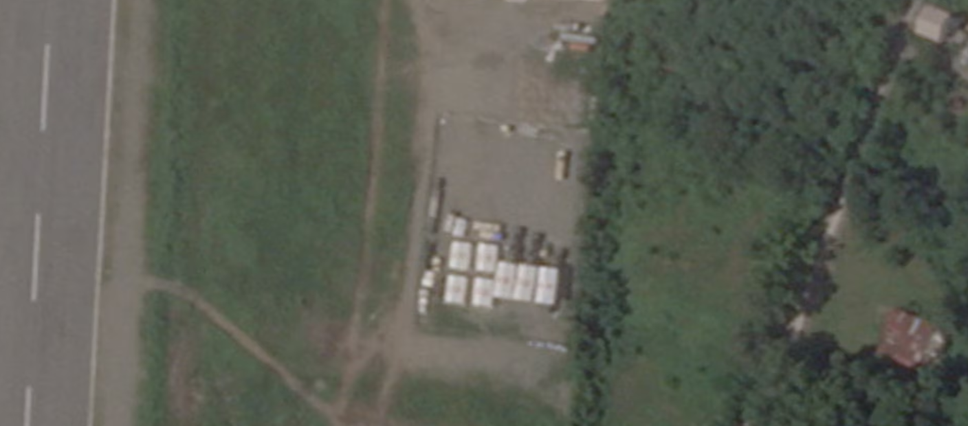 A view of the Typhon missile system at Laoag International Airport, in Laoag, the Philippines, Sept. 18, 2024, in this satellite image.