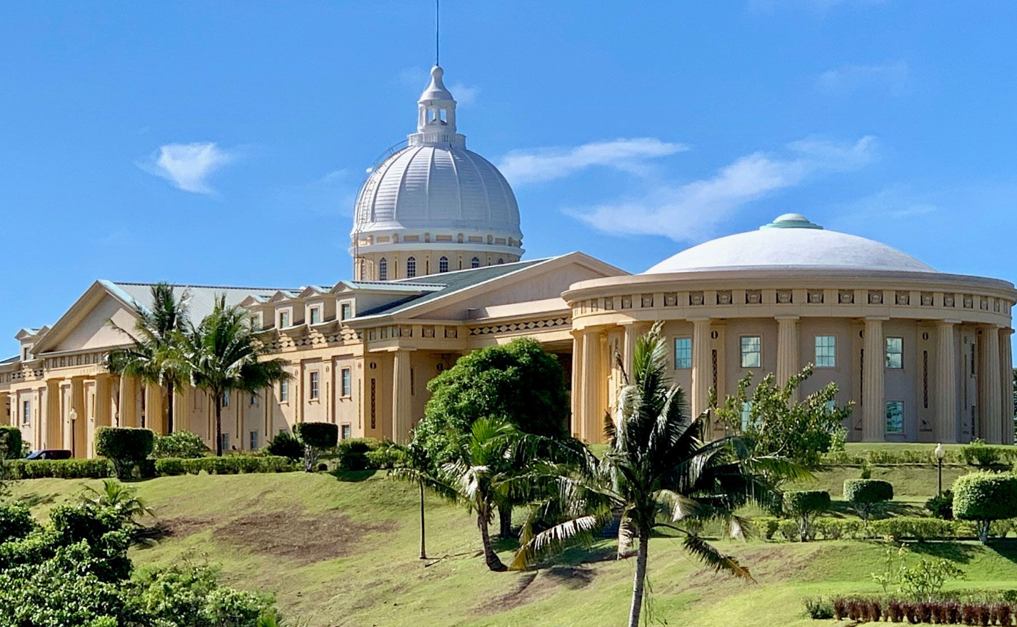 A view of the Capitol of Palau in Ngerulmud.