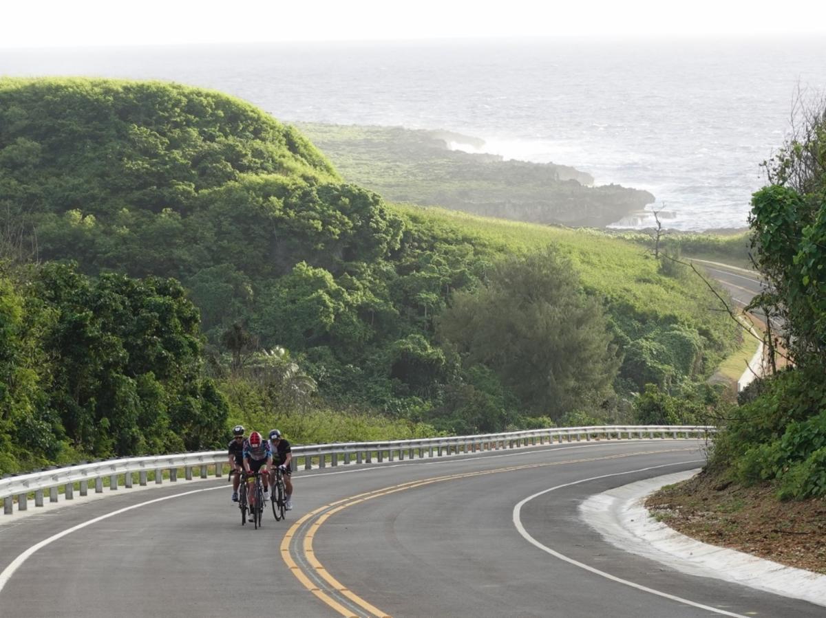 Cyclists take on the challenge of Hell of the Marianas 2023 in Saipan on Dec. 2, 2023. Registration is now open at www.helloftheMarianas.com for the race — featuring 100K and 50K courses — which returns on Dec. 7, 2024, and is organized by the Marianas Visitors Authority and the Northern Mariana Islands Cycling Federation.