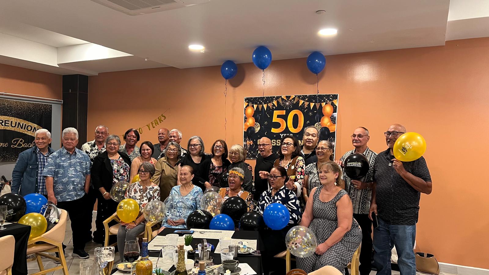 After Mass, the MCS Class of 1974 gathered at The Terrace of Crowne Plaza Resort Saipan.