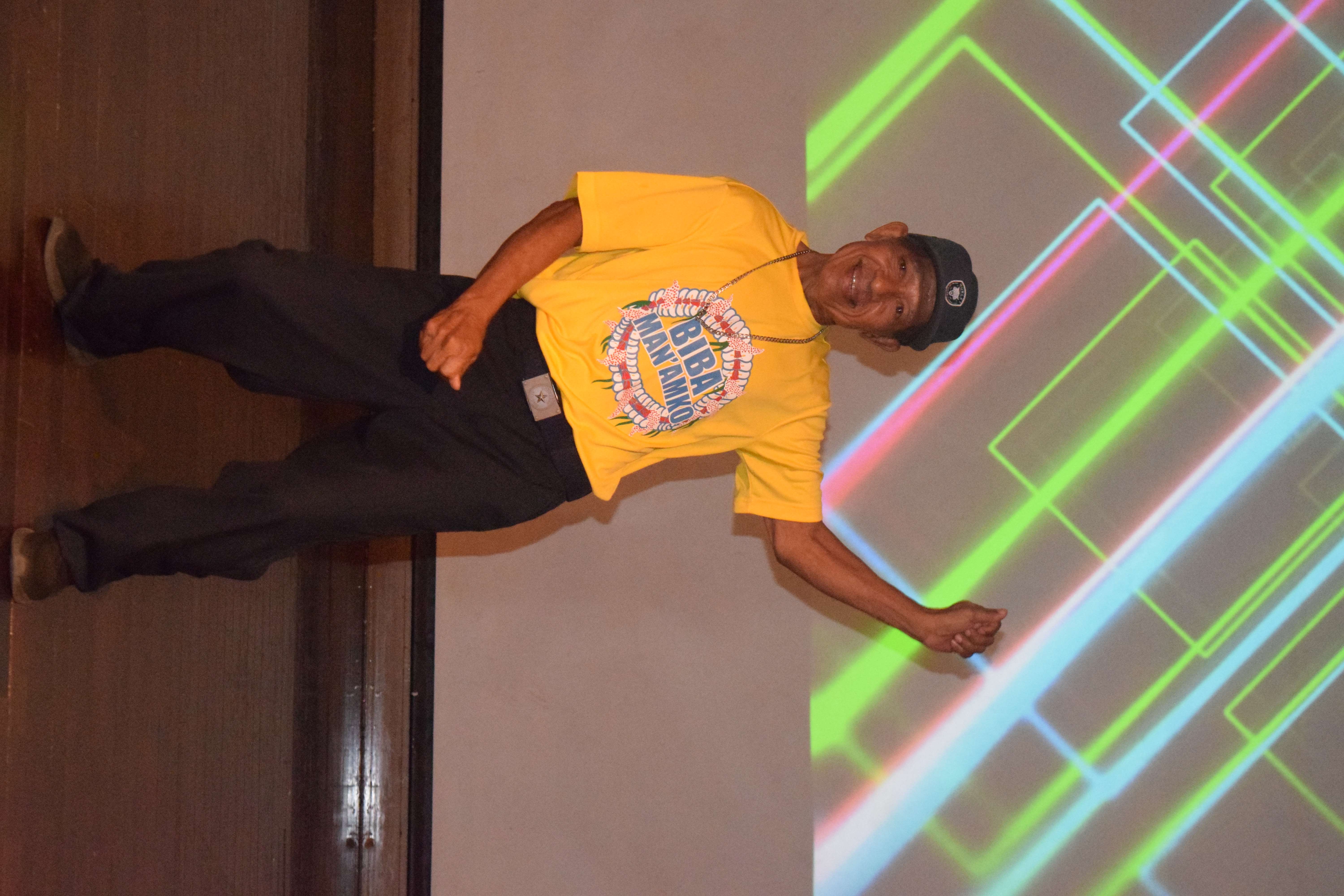 Senior citizen Stan Yiluy participates in the most energetic dance contest.