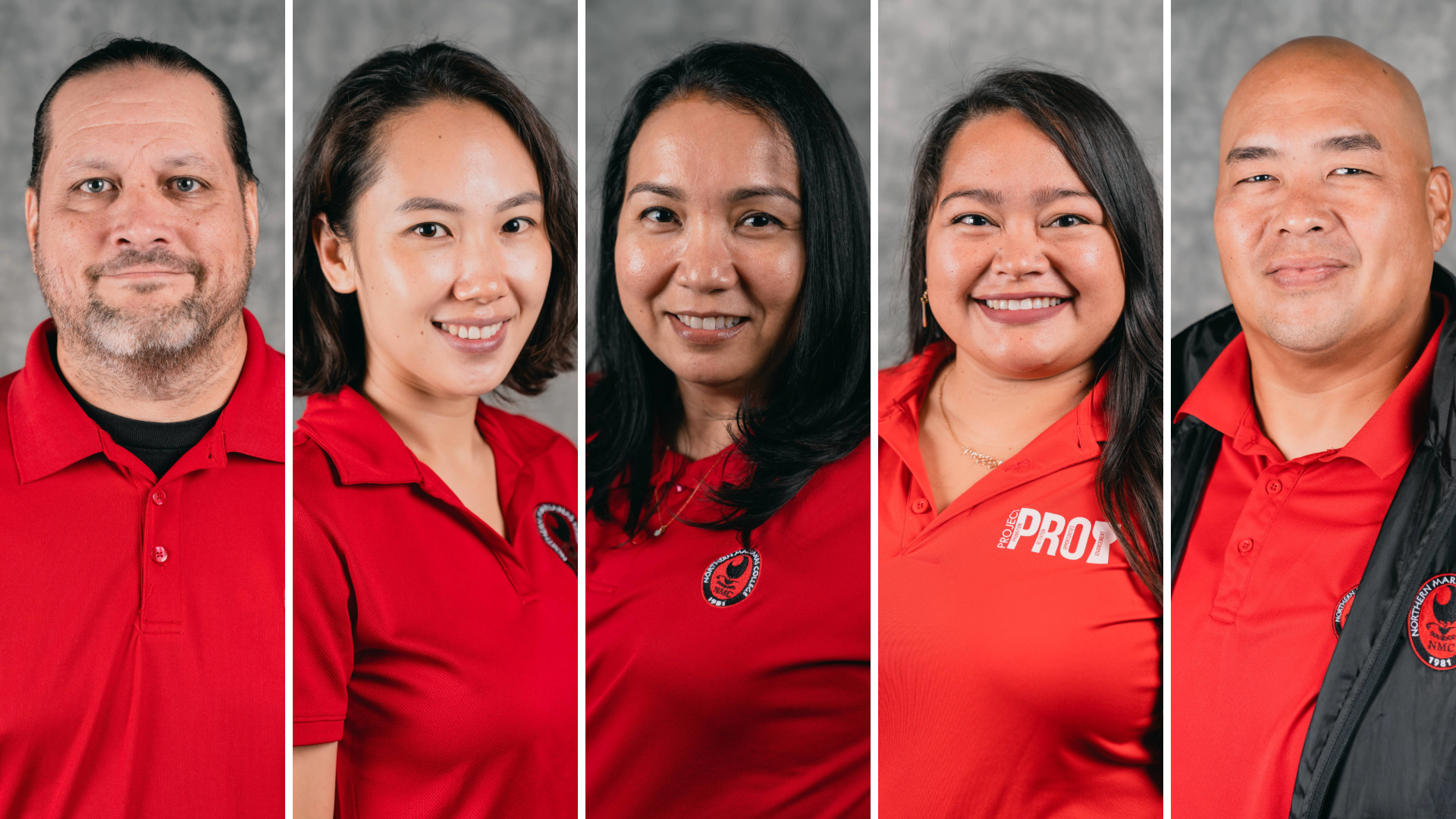 From left, William Hunter, Lili Duan, Barbara Hunter, Malyssa Castro and David Attao.