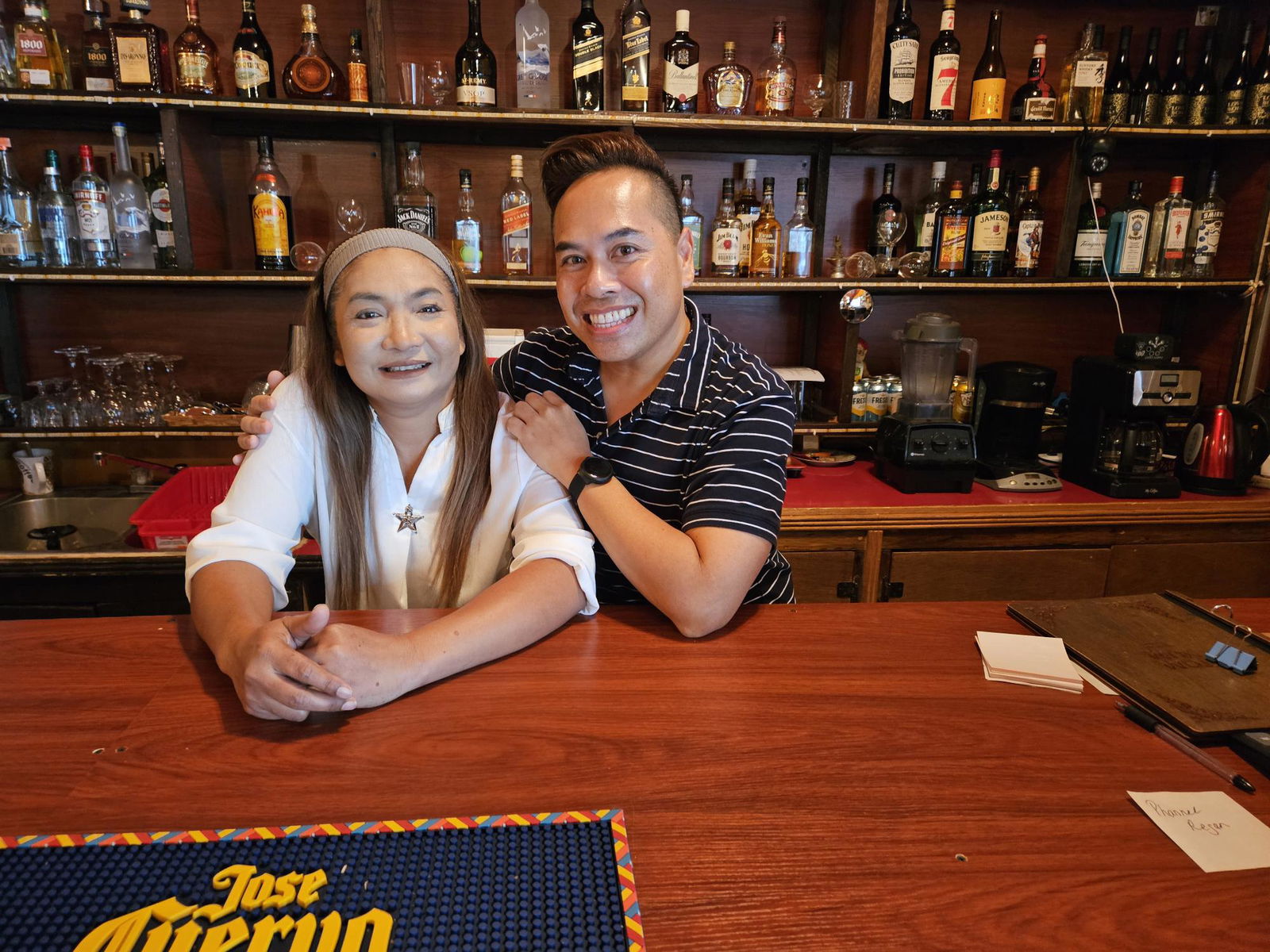 Tom Yum Restaurant owner Phannel Regan with general manager PK Phommachanh-Daigo pose for Variety. 