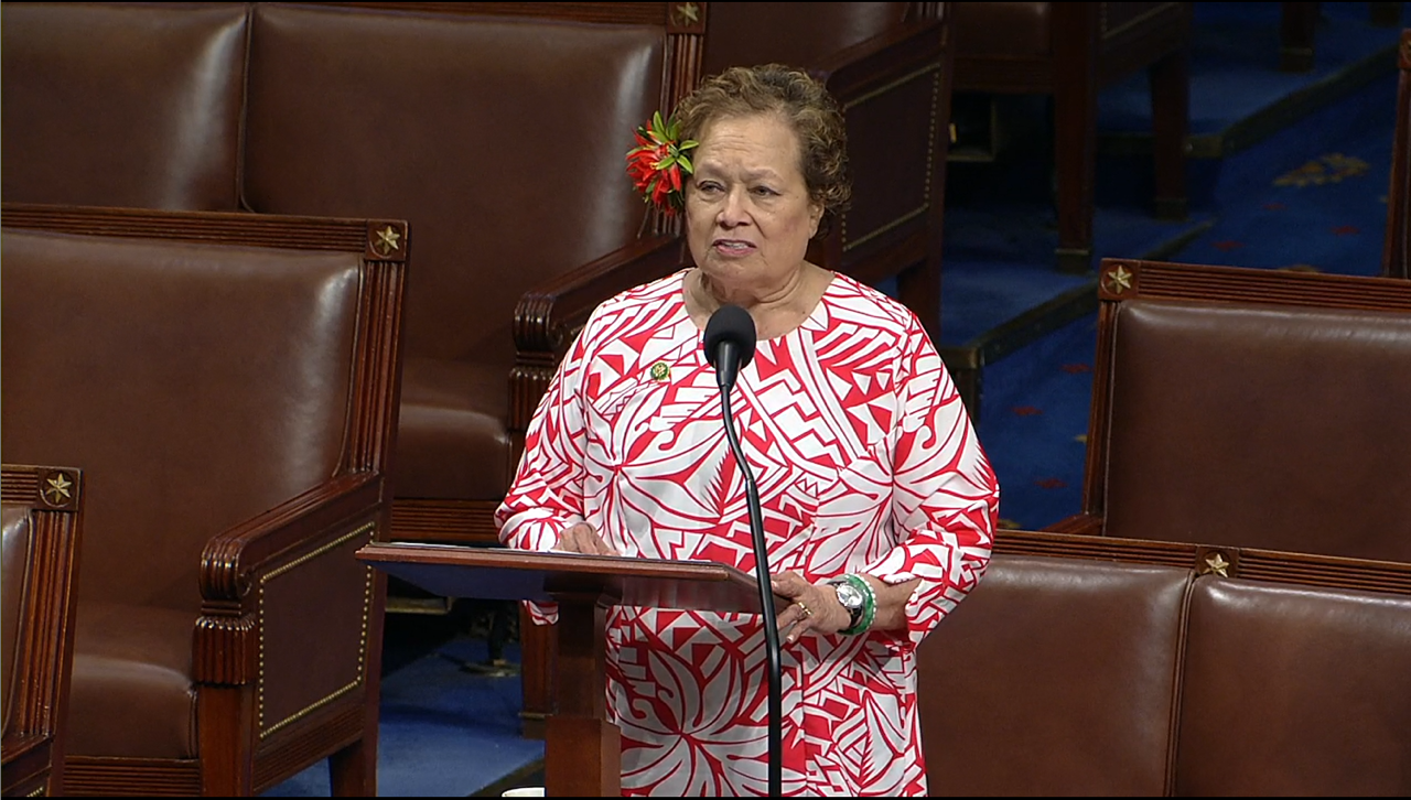 American Samoa Congresswoman Amata speaks in the U.S. House on protecting religious freedoms worldwide