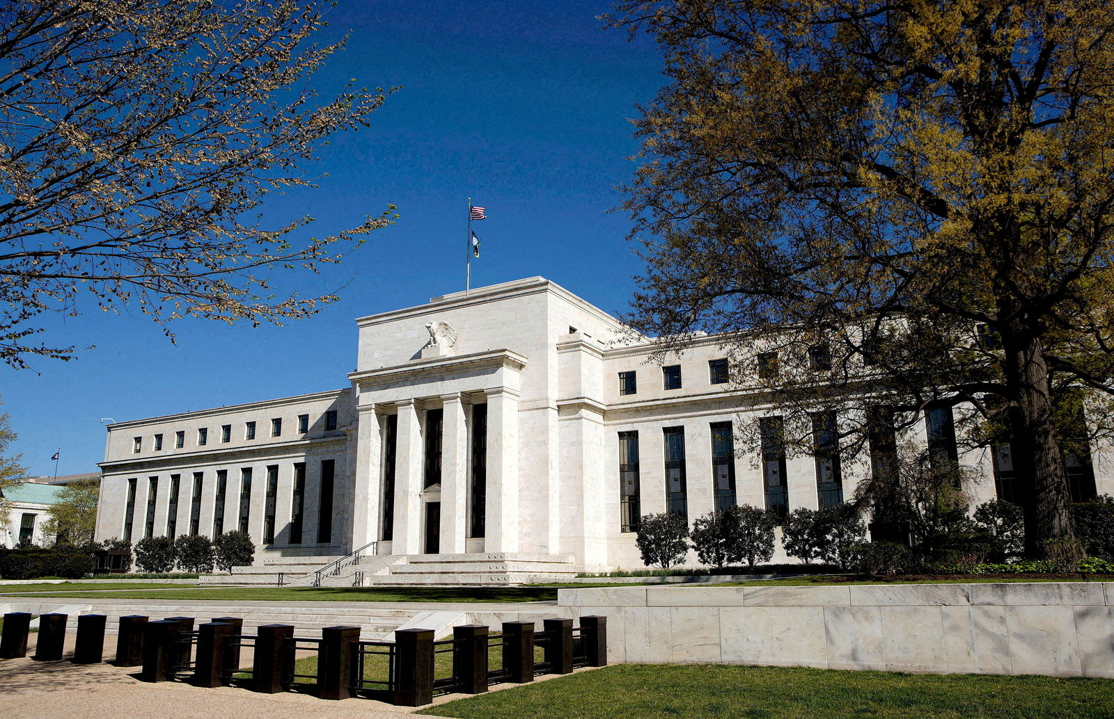 The Federal Reserve Building stands in Washington on April 3, 2012.