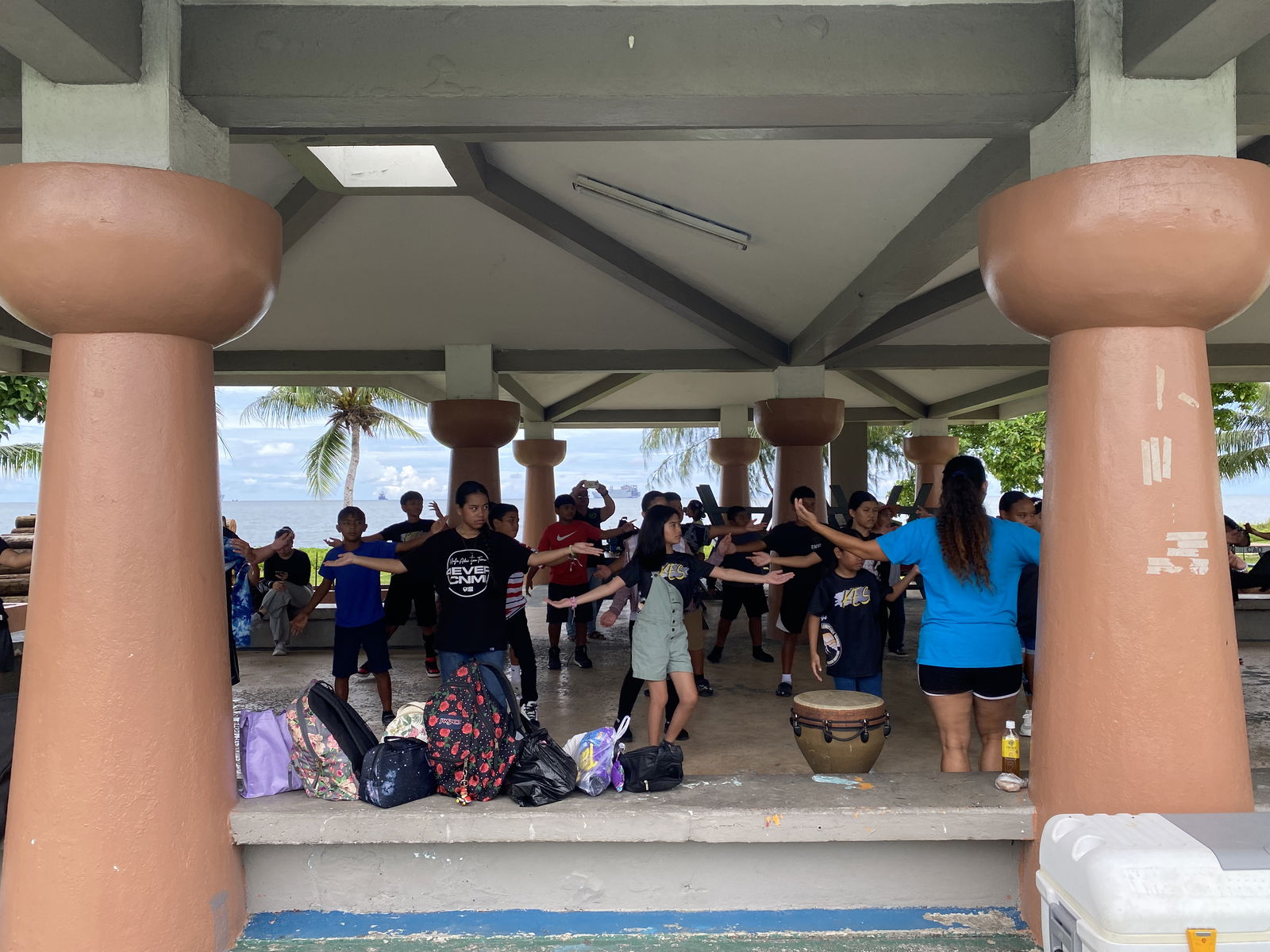 Students learn Chamorro dance.