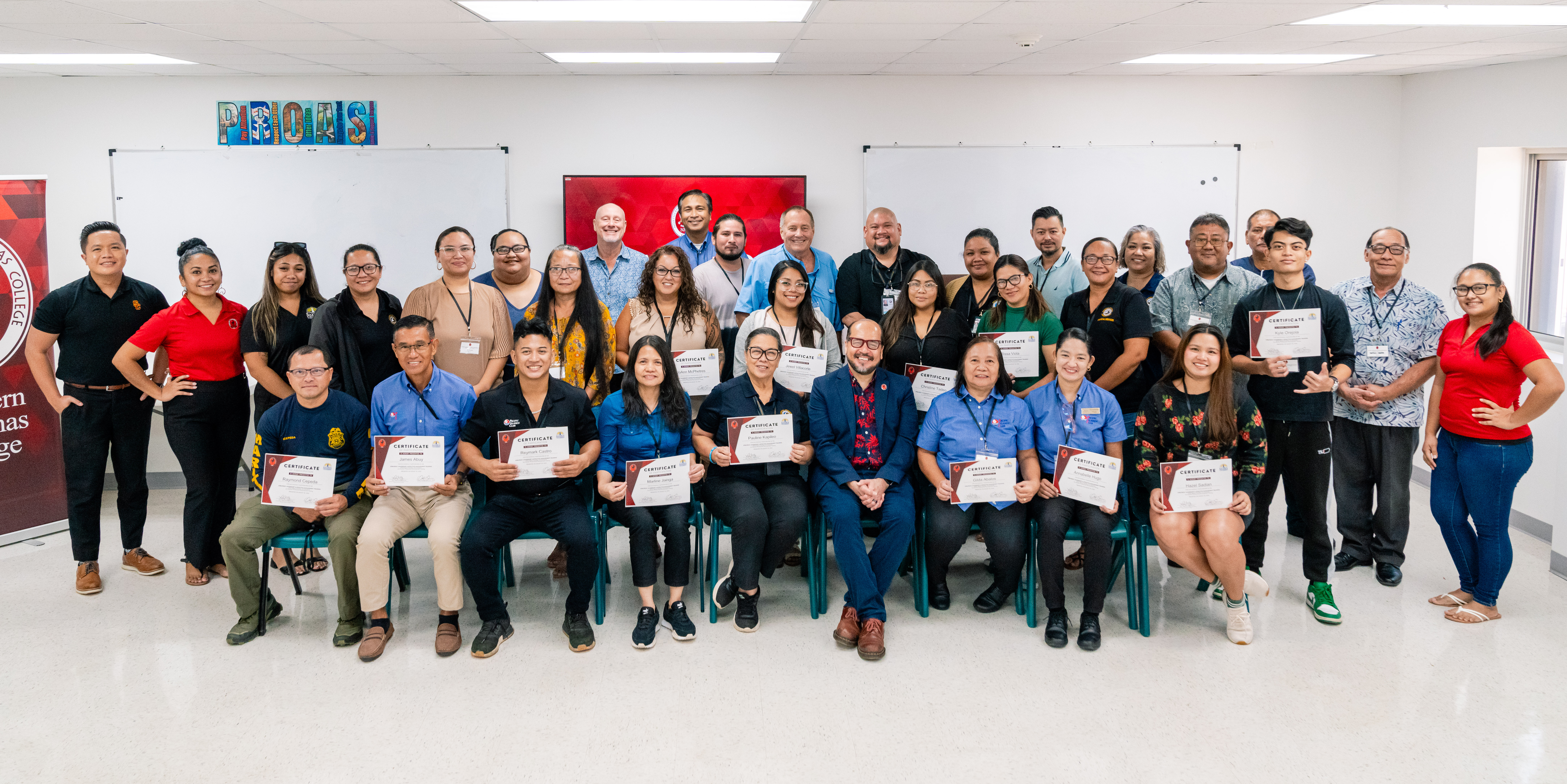 Session 1 participants completed the Saipan Chamber of Commerce 3rd Quarter Professional Development as facilitated by the Northern Marianas College’s Community Development Institute and led by NMC President Galvin Deleon Guerrero, EdD.