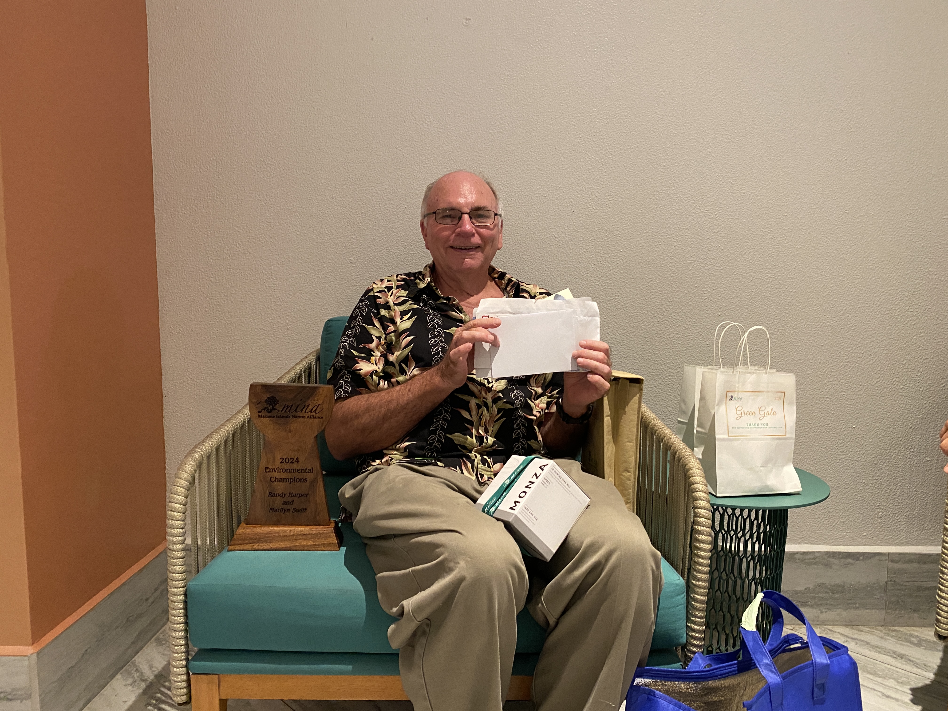 Randy Harper and Marilyn Swift — not in photo — are this year's recipients of the MINA Environmental Champions Award.