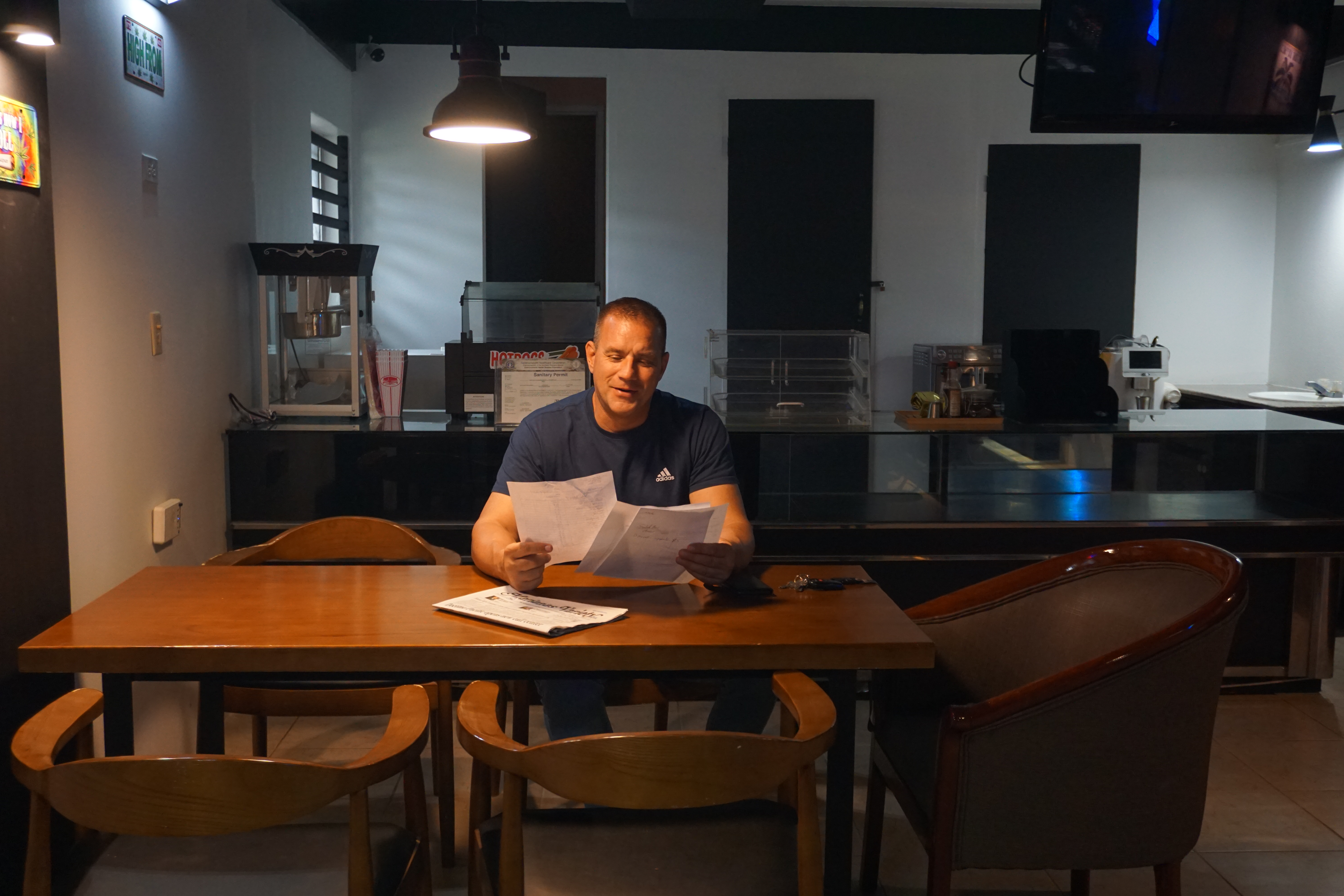 General Manager Scott ​Mallin is hard at work ahead of the grand opening of 420 Lounge.