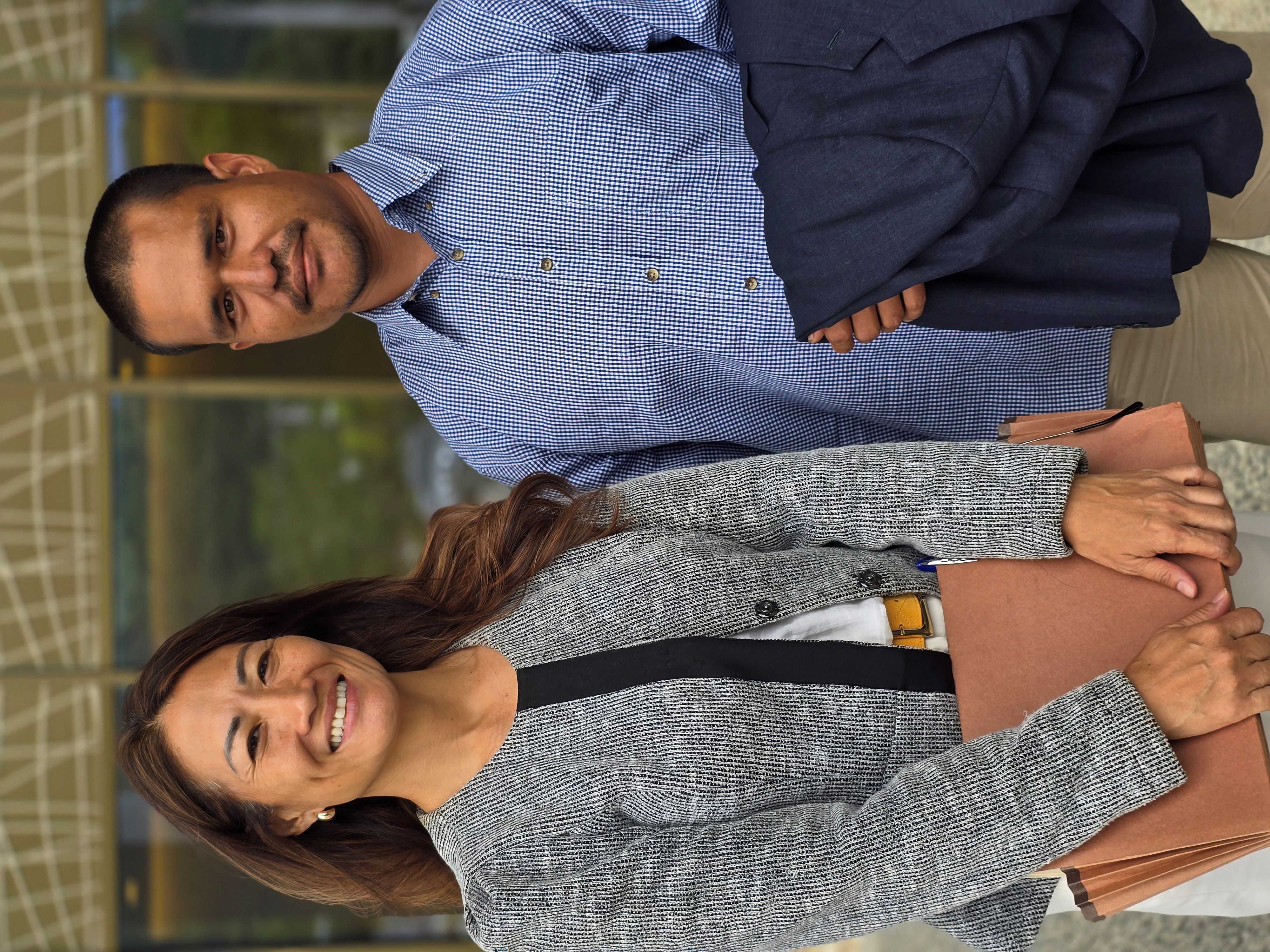 Attorney Janet King with client Ramon Jose Quitano Sablan.