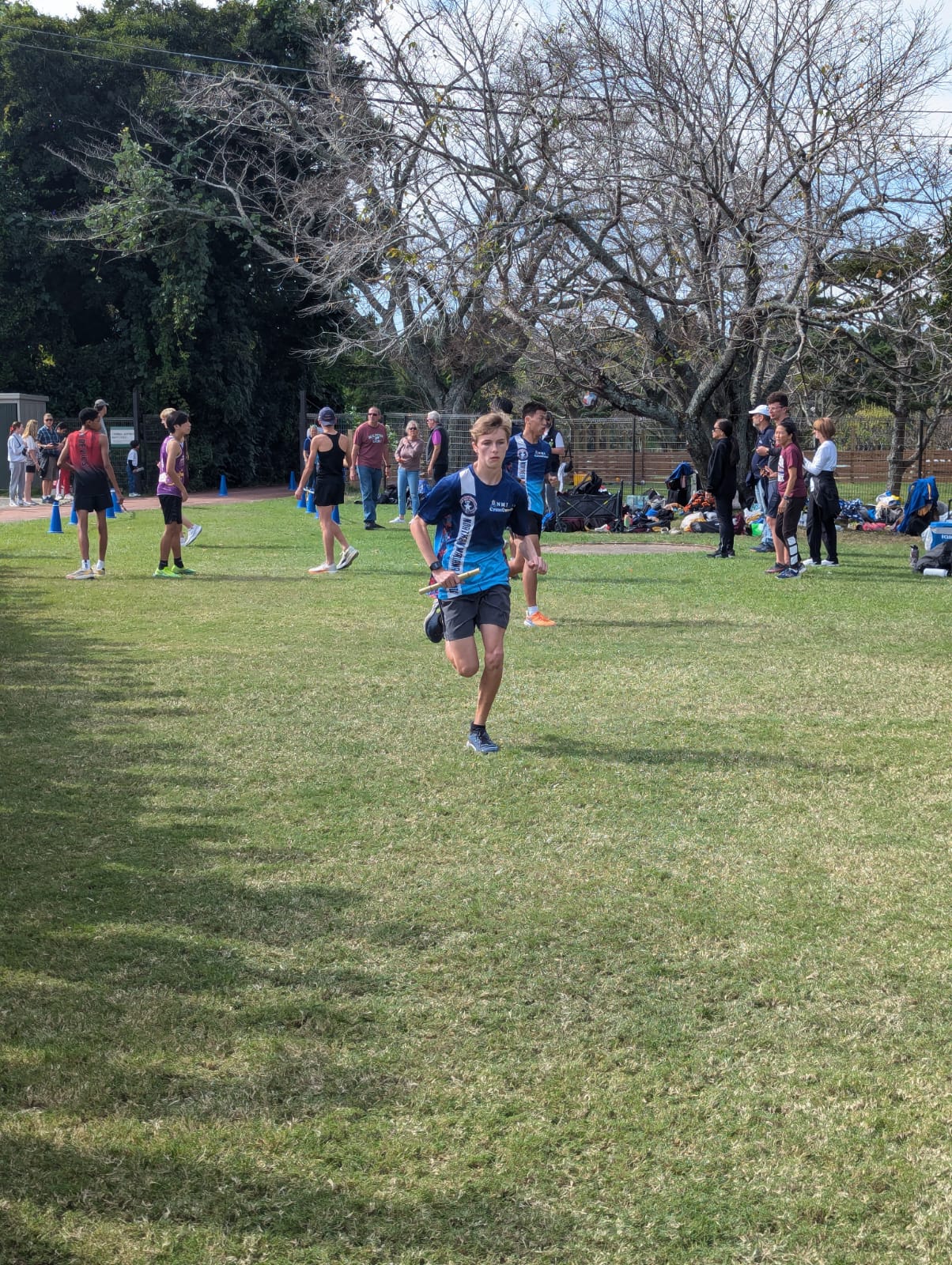 Landen Taflinger runs the exchange zone.