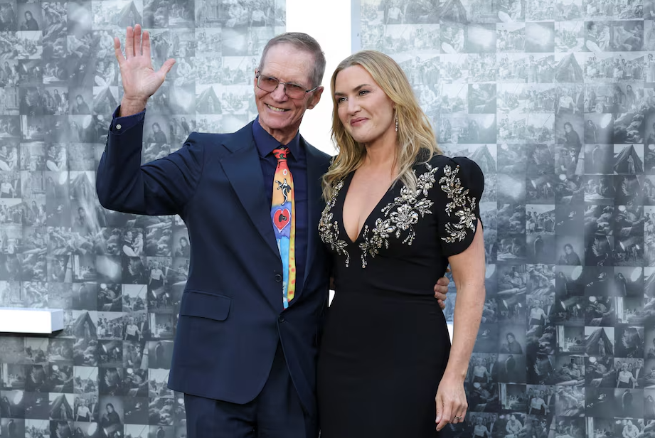 Kate Winslet and Lee Miller's son Antony Penrose attend the UK premiere of the film "Lee" at Leicester Square in London, Britain, Sept. 3, 2024.