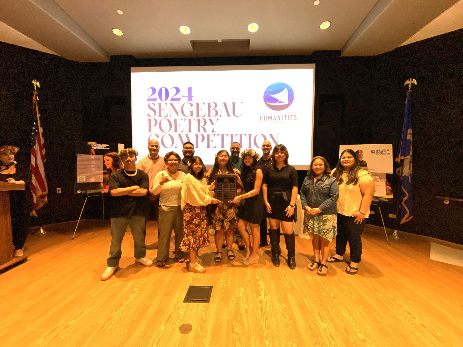 From left, Daneil Taisakan, Princess Debengek, Bernice Feolino, Rianna Barcinas, Jessiana Tenorio, and Yu Rong Jiang.
