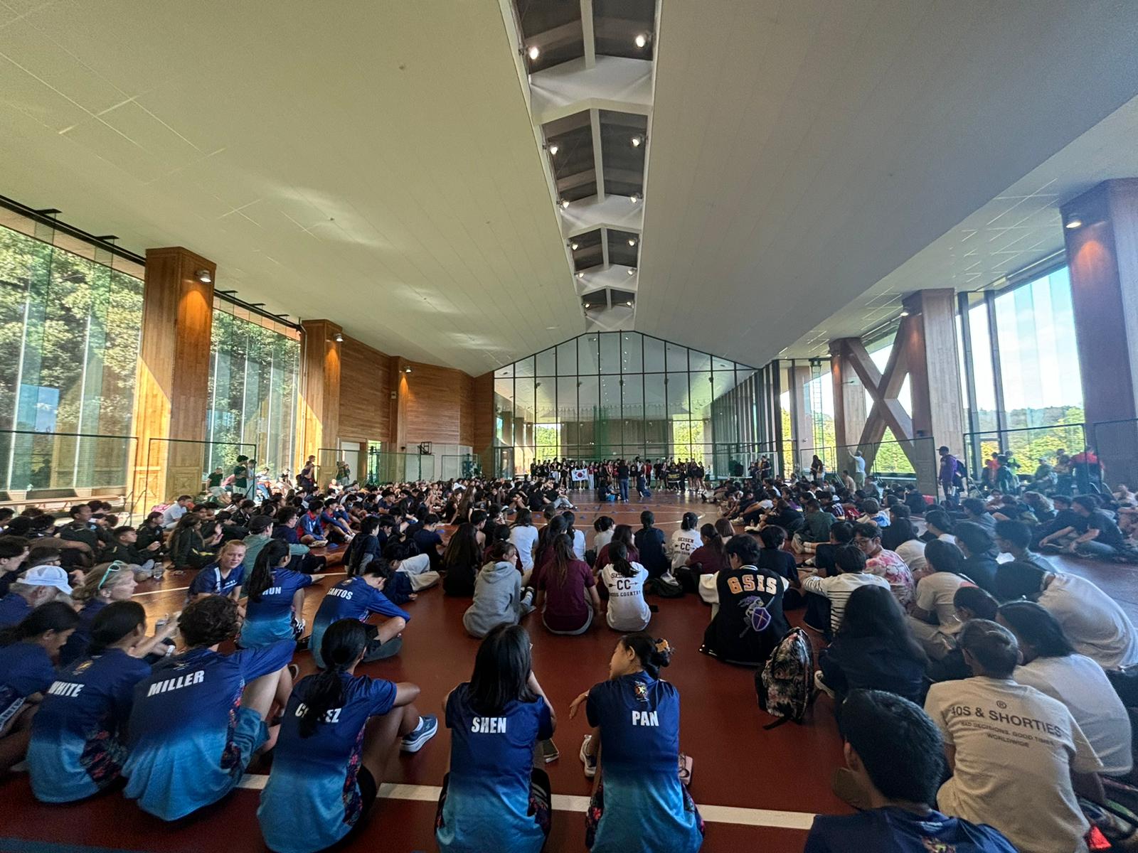 At the closing ceremony.