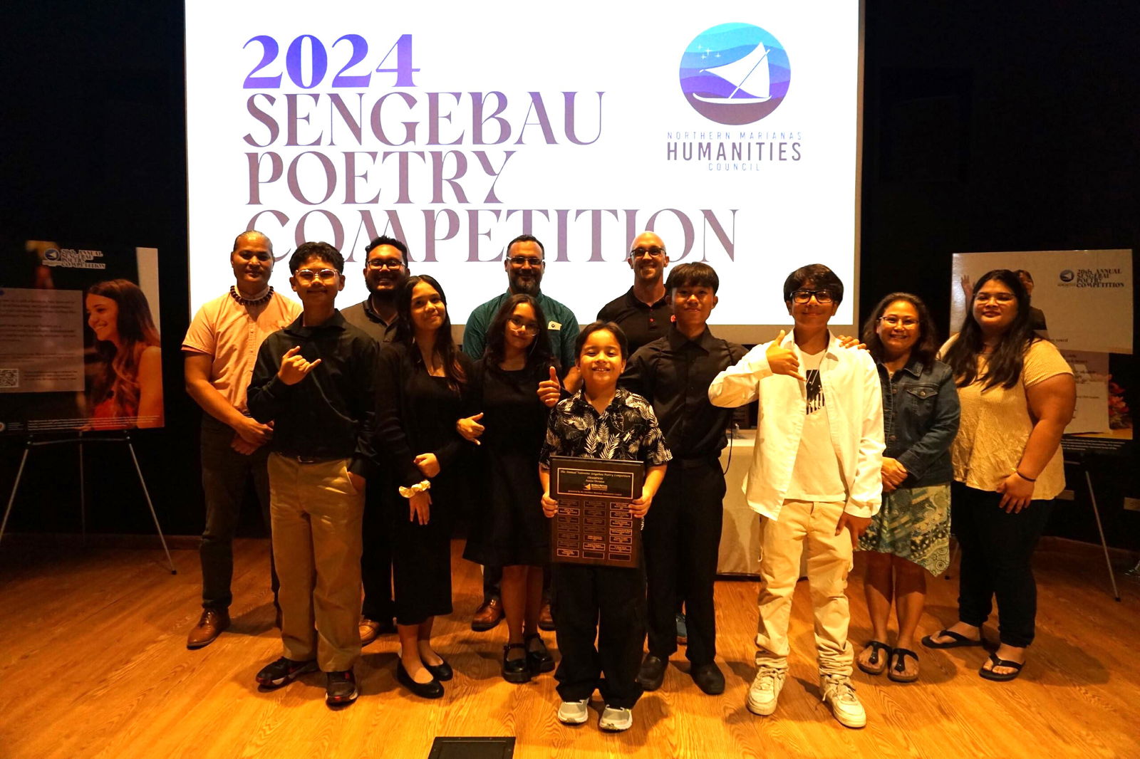 From left, Asher P. Reyel, Lindsay Bocago, Hannah Ramos, Jesus Villagomez, Alexander Salundaguit and Kiano Arriola.