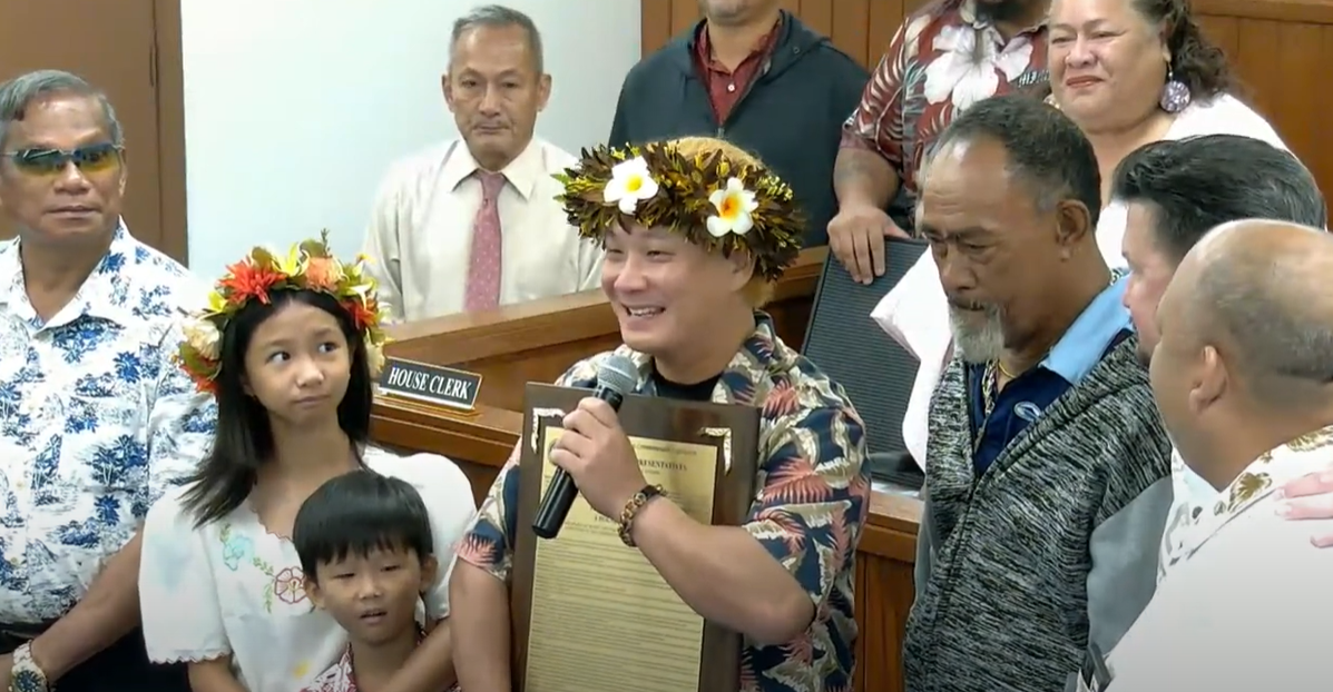 Saipan Adventure LLC operator Mim Ki “Mickey” Kim thanks House members for adopting a resolution that recognized his “outstanding volunteerism and relentless dedication to the CNMI.”