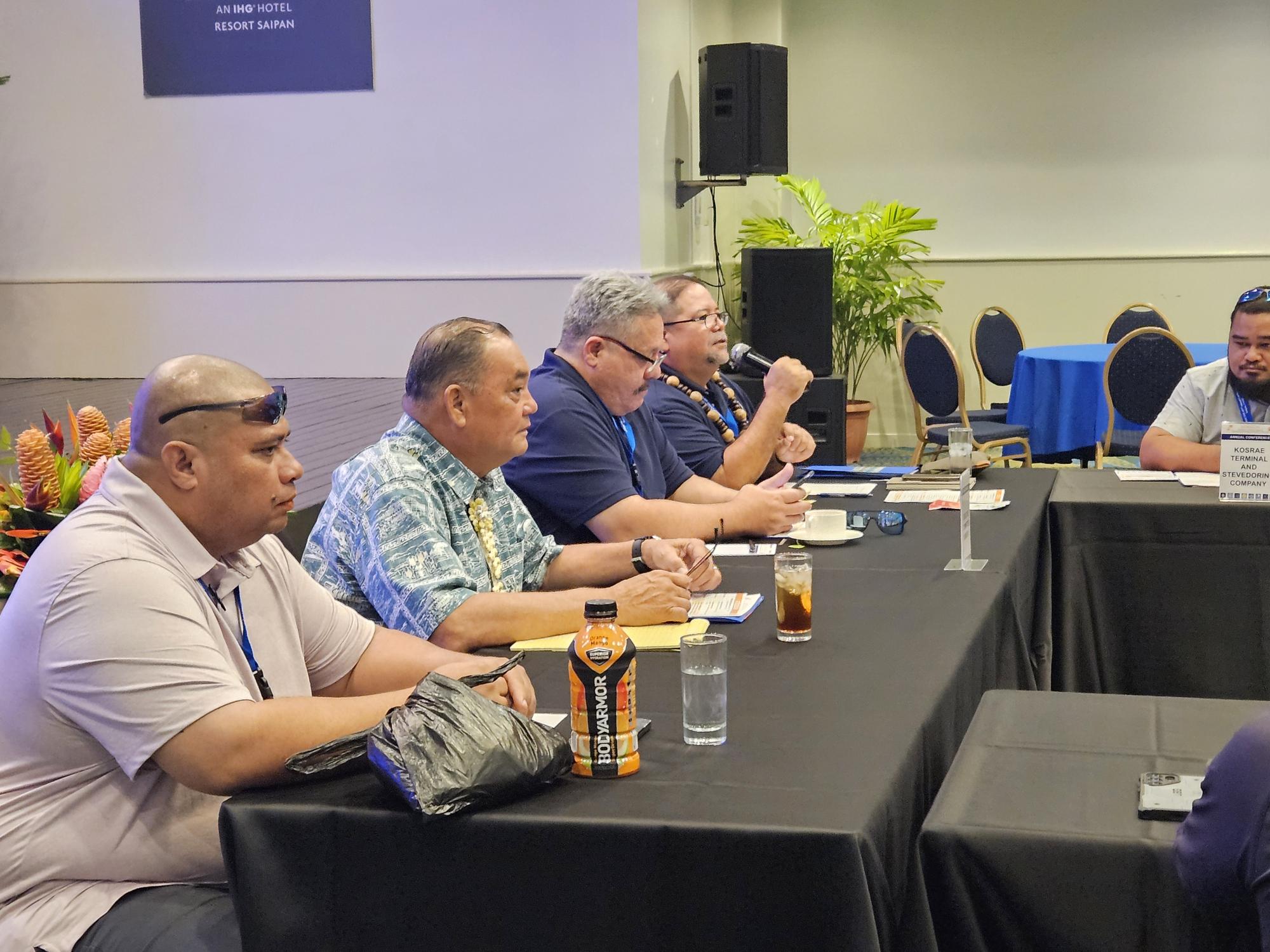 The officers of the Association of Terminal Operators Stevedoring and Shipping Companies of Micronesia: President Lee Cabrera, Vice President Charles B. Stinnett, Secretary Steven P. Muna, and Treasurer George R. Torwan.