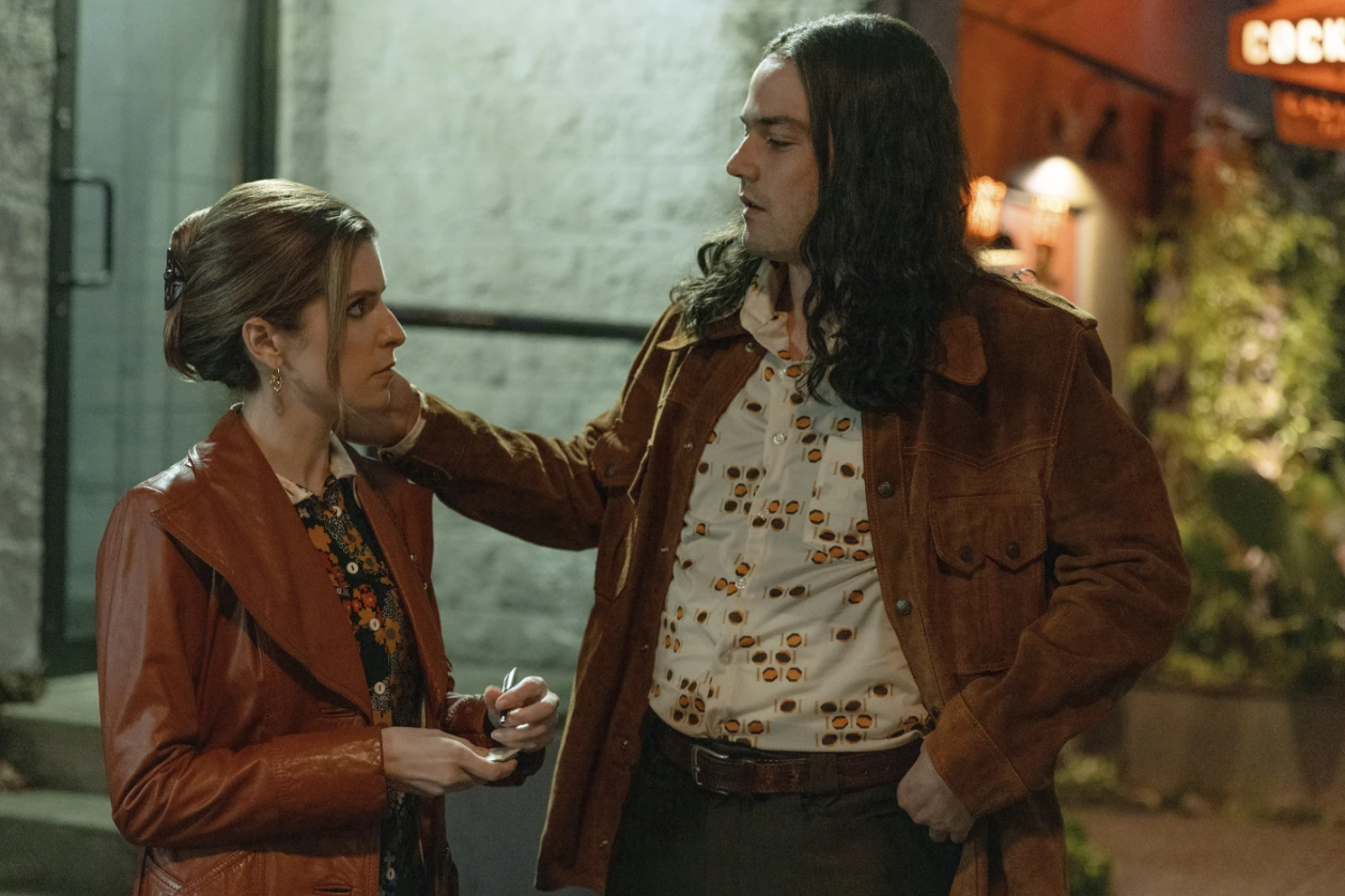 Anna Kendrick, left, and Daniel Zovatto in a scene from “Woman of the Hour.”