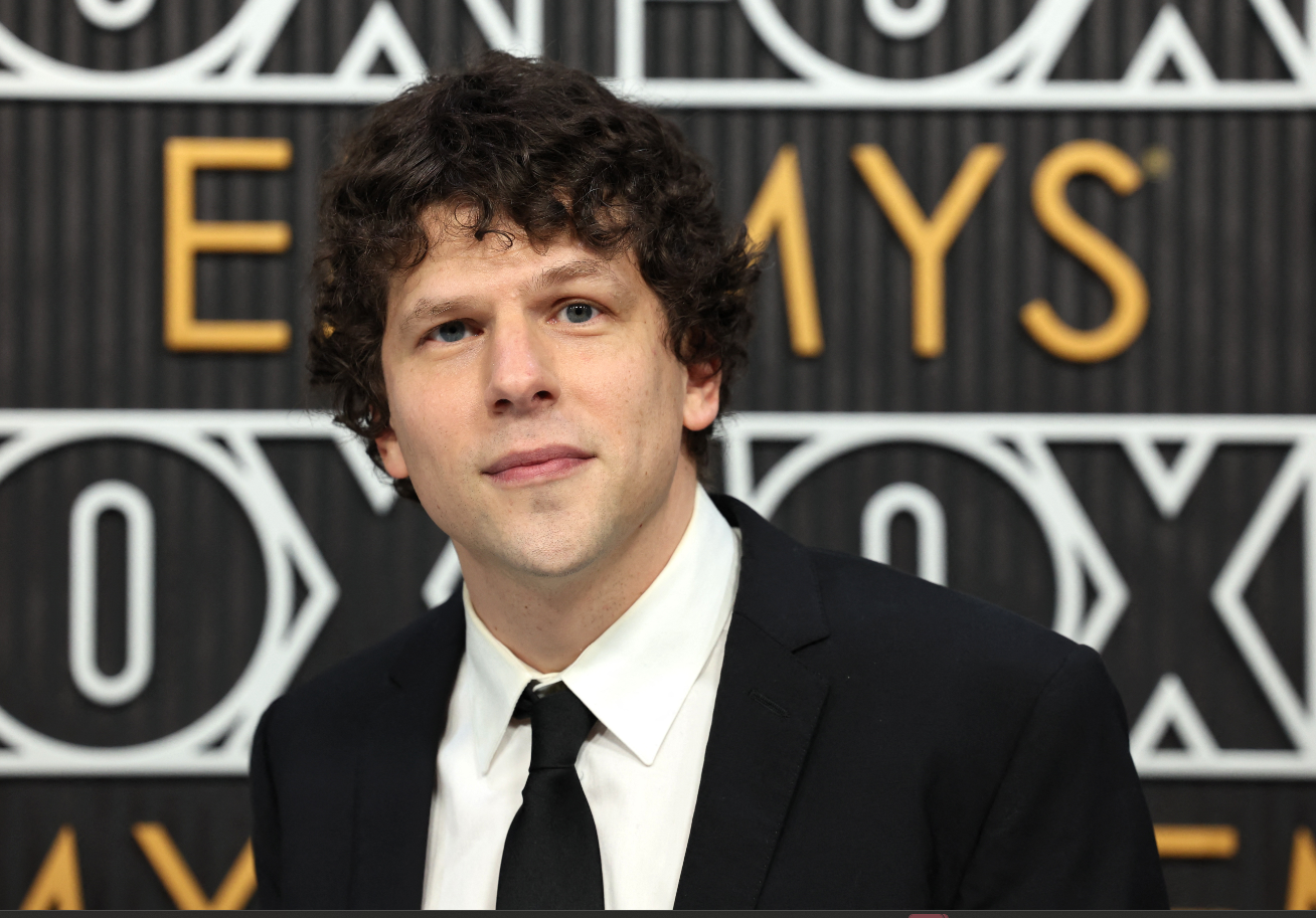 Jesse Eisenberg attends the 75th Primetime Emmy Awards in Los Angeles, California, Jan. 15, 2024.