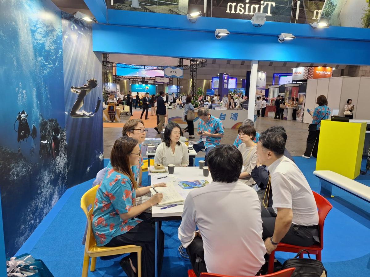 The Marianas Visitors Authority — along with representatives of the Hotel Association of the Northern Mariana Islands and Japan-Saipan Travel Association — conducts B2B meetings at the Marianas booth during Tourism Expo Japan 2024 held on Sept. 26-29, 2024, in Tokyo, Japan.