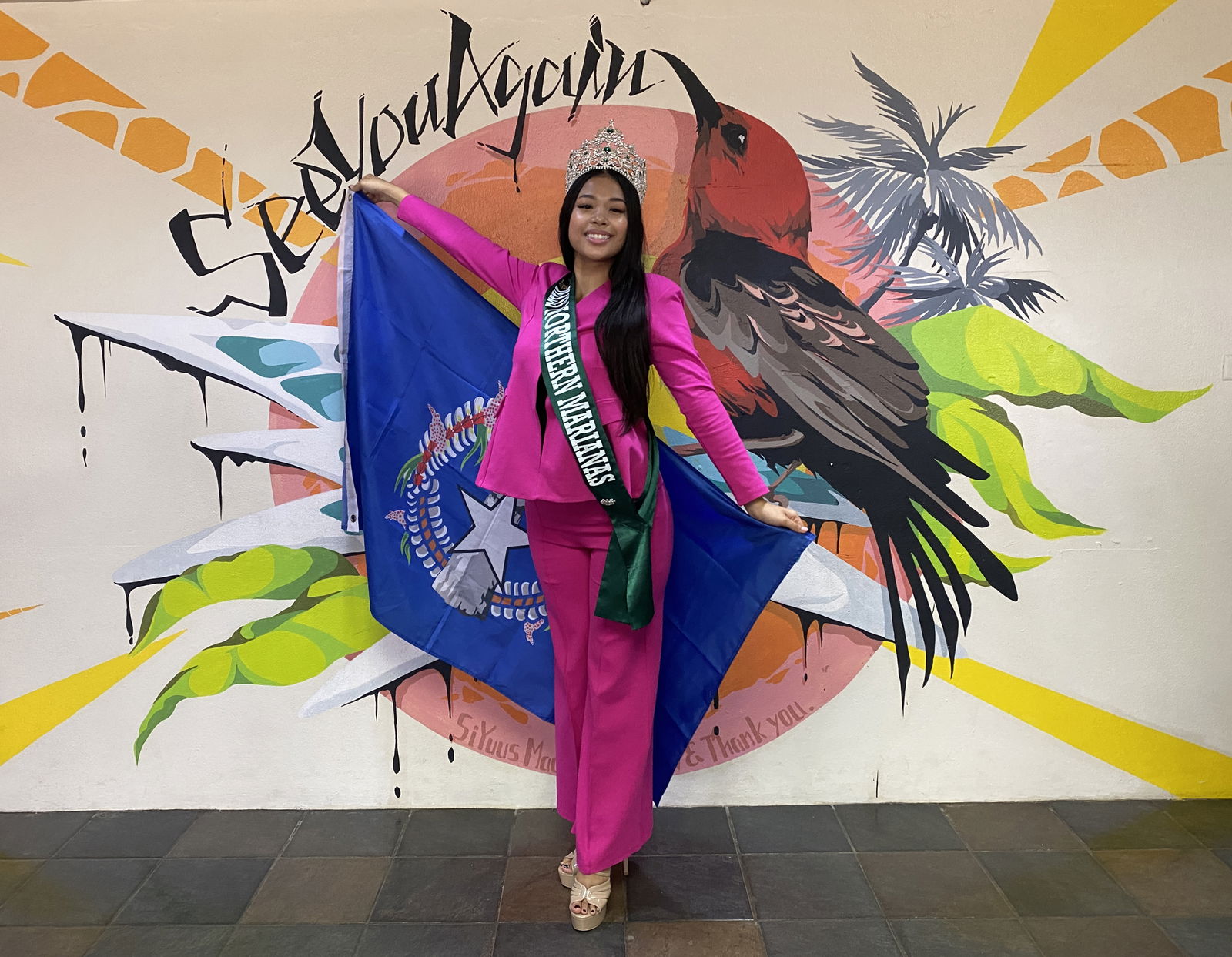 Miss Earth Northern Marianas Heavenly Pangelinan poses for a photo prior to leaving the CNMI to participate in the Miss Earth Pageant in Manila.