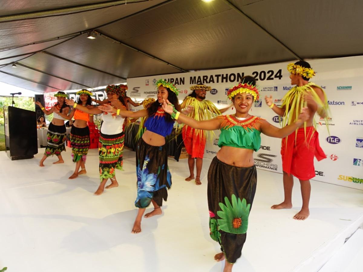 Petlas Marianas performs indigenous Chamorro and Carolinian dances at the awards banquet of the Skechers Saipan Marathon 2024. Registration is now open at www.raceroster.com for the 17th Annual Saipan Marathon on March 8, 2025, on the weekend between Tokyo Marathon and Seoul Marathon.