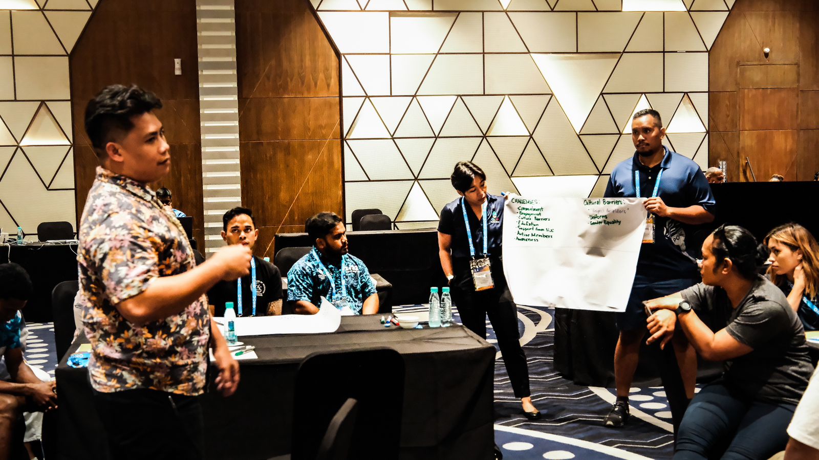 Angel San Nicolas makes a presentation on the challenges and issues that athletes face within the sports associations in Micronesia during the 6th Oceania Athletes’ Forum in Nadi, Fiji last week.