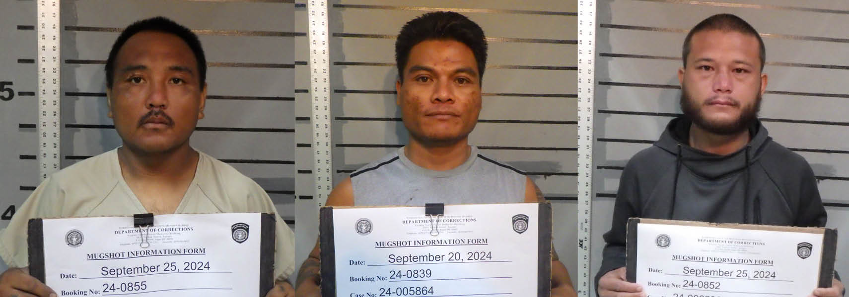 From left, Brian Lee Rios, Dino Mettao and Terrence Cabrera.