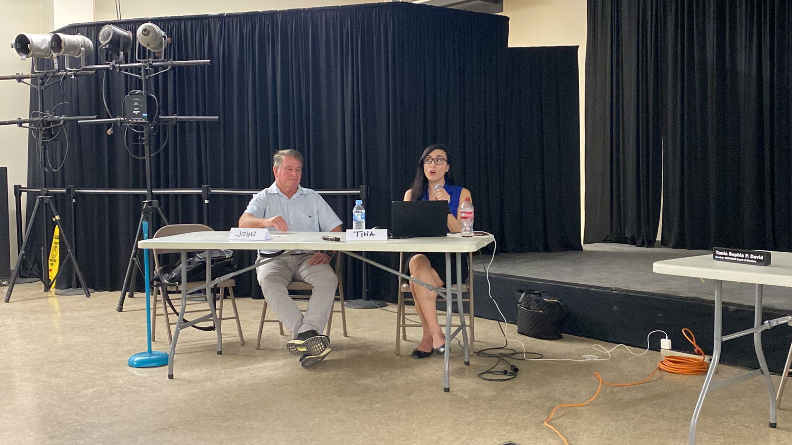 J&P Enterprises’ John Stewart, left, and attorney Tina Azarvand.