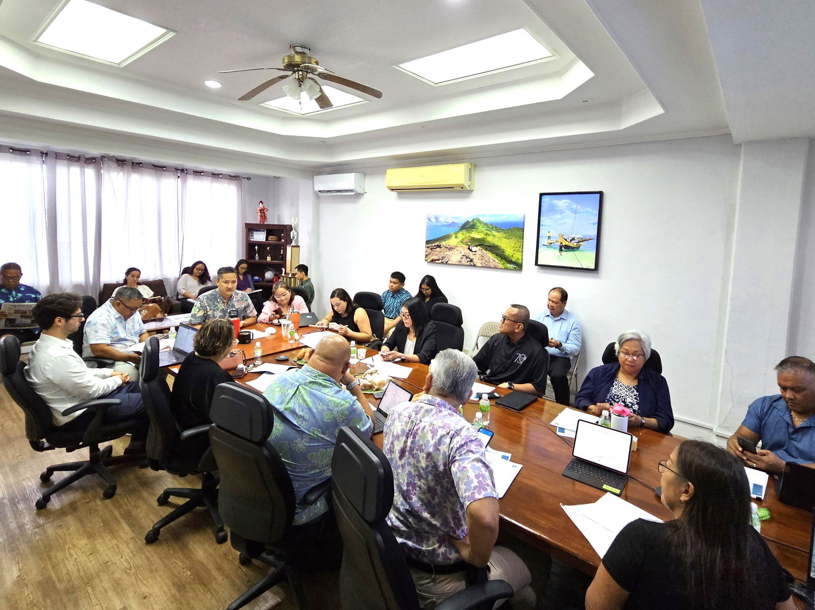 The Marianas Visitors Authority board and managers meet at MVA’s office on Friday, Nov. 15, 2024.