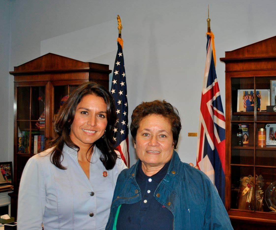 Congresswoman Amata, right, with former Congresswoman Tulsi Gabbard.