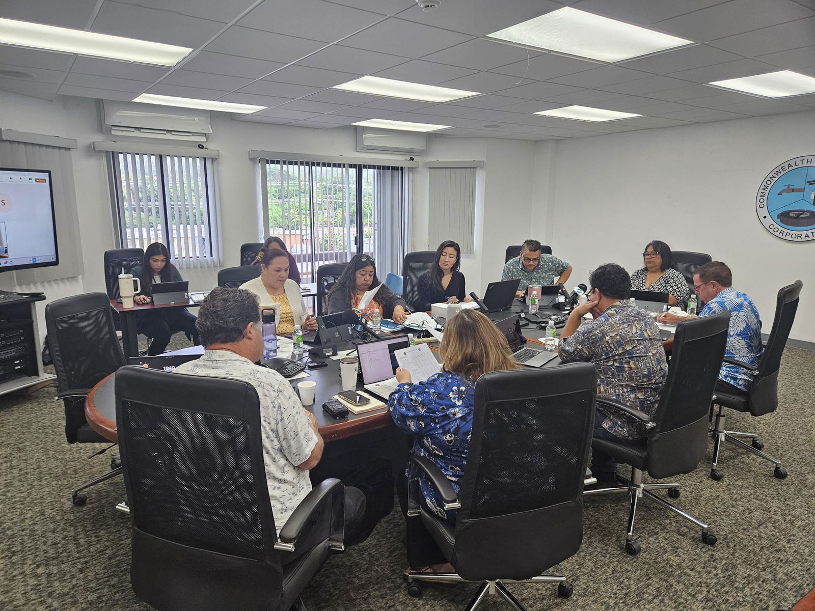 The Commonwealth Utilities Corporation board of directors meet with CUC Executive Director Kevin Watson, and Chief Financial Officer Betty Terlaje on Monday.