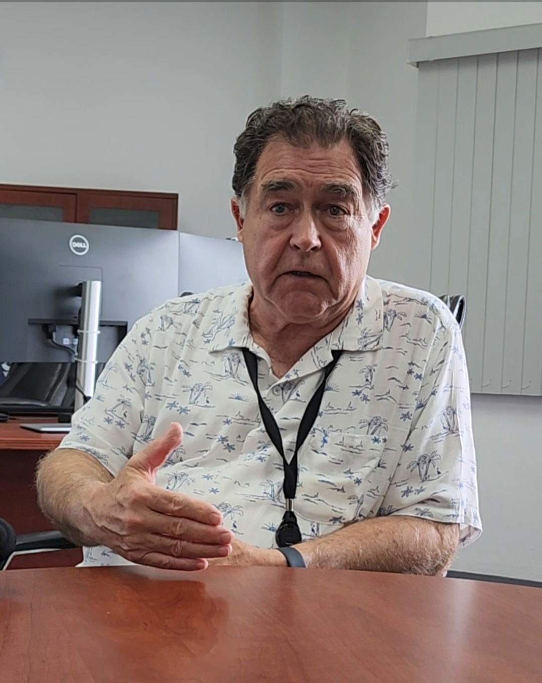 CUC Executive Director Kevin Watson gestures as he talks to reporters at his office on Thursday, July 18, 2024.