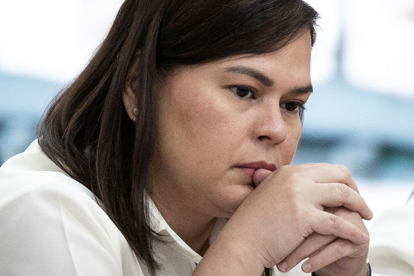 Philippine Vice President Sara Duterte attends a legislative inquiry into her office's use of public funds at the House of Representatives, in Quezon City, Metro Manila on Nov. 25, 2024.