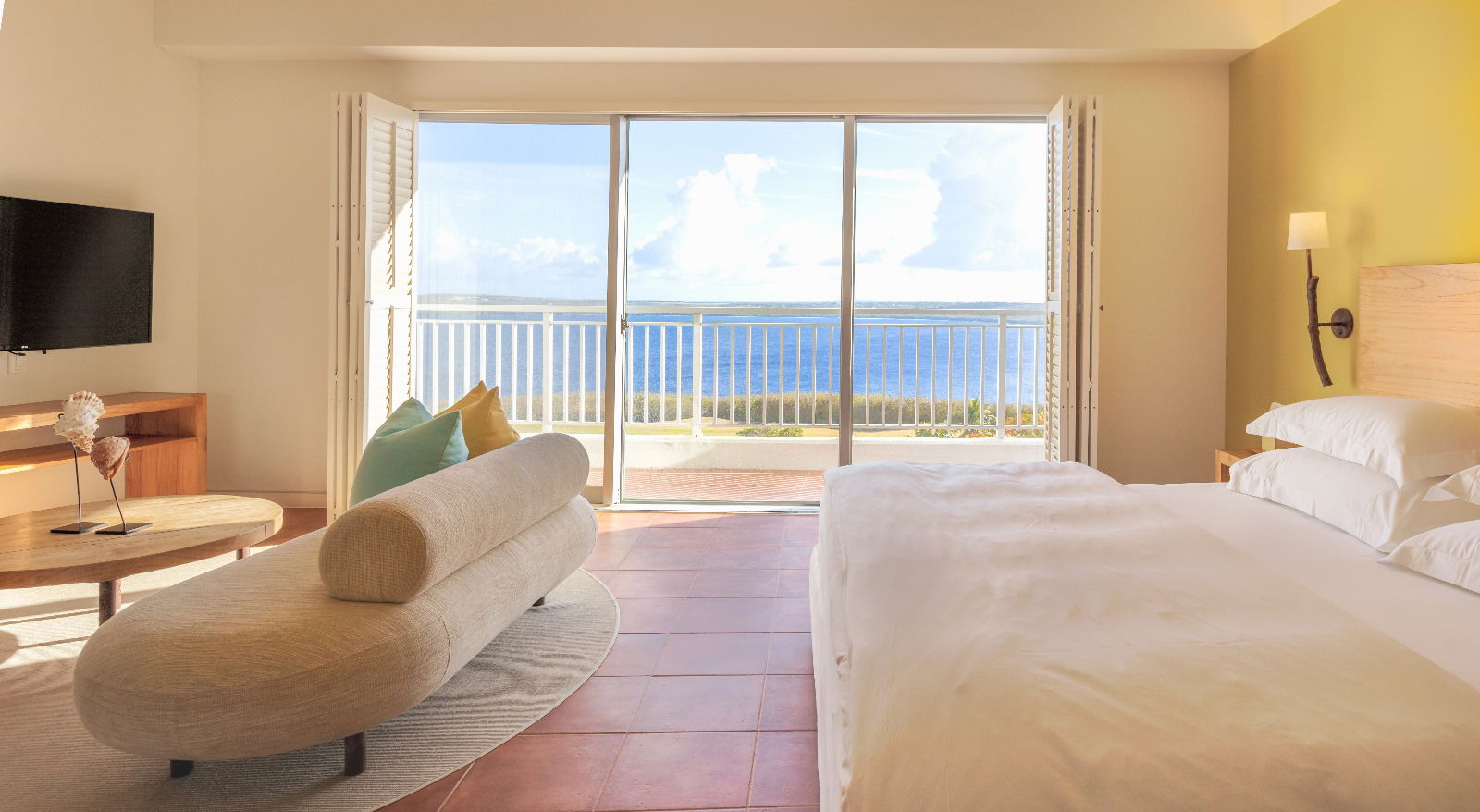 Resort guests who prefer to just bask in the comfort of their rooms do not lose out on the breathtaking views, as the golf course and ocean are visible from each room.