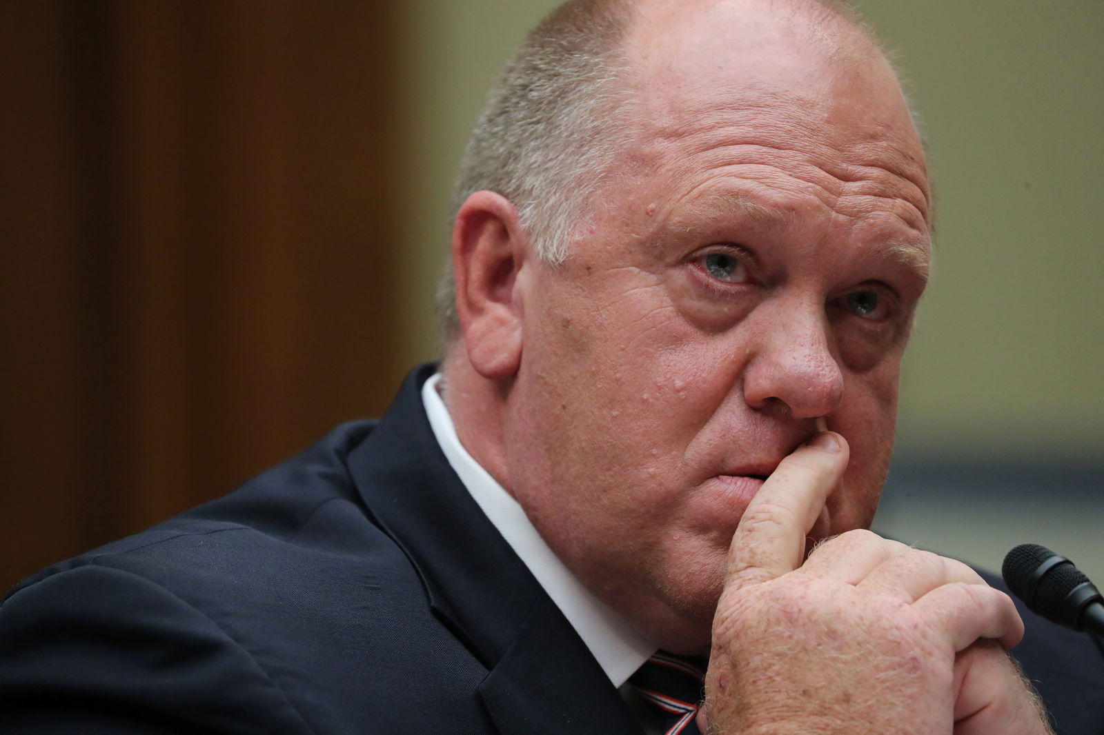 Then-Acting Director of U.S. Immigration and Customs Enforcement Tom Homan appears before the House Oversight and Reform Subcommittee on Capitol Hill in Washington, D.C., Sept. 11, 2019.