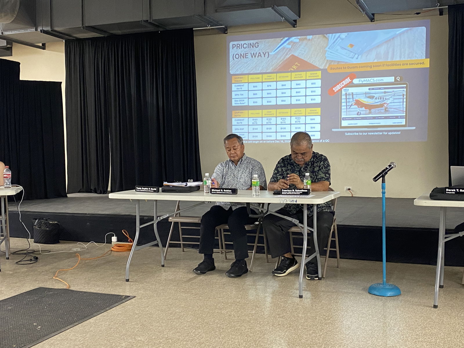 CEDA board member Michael Sablan and and Chair Francisco Rabauliman.