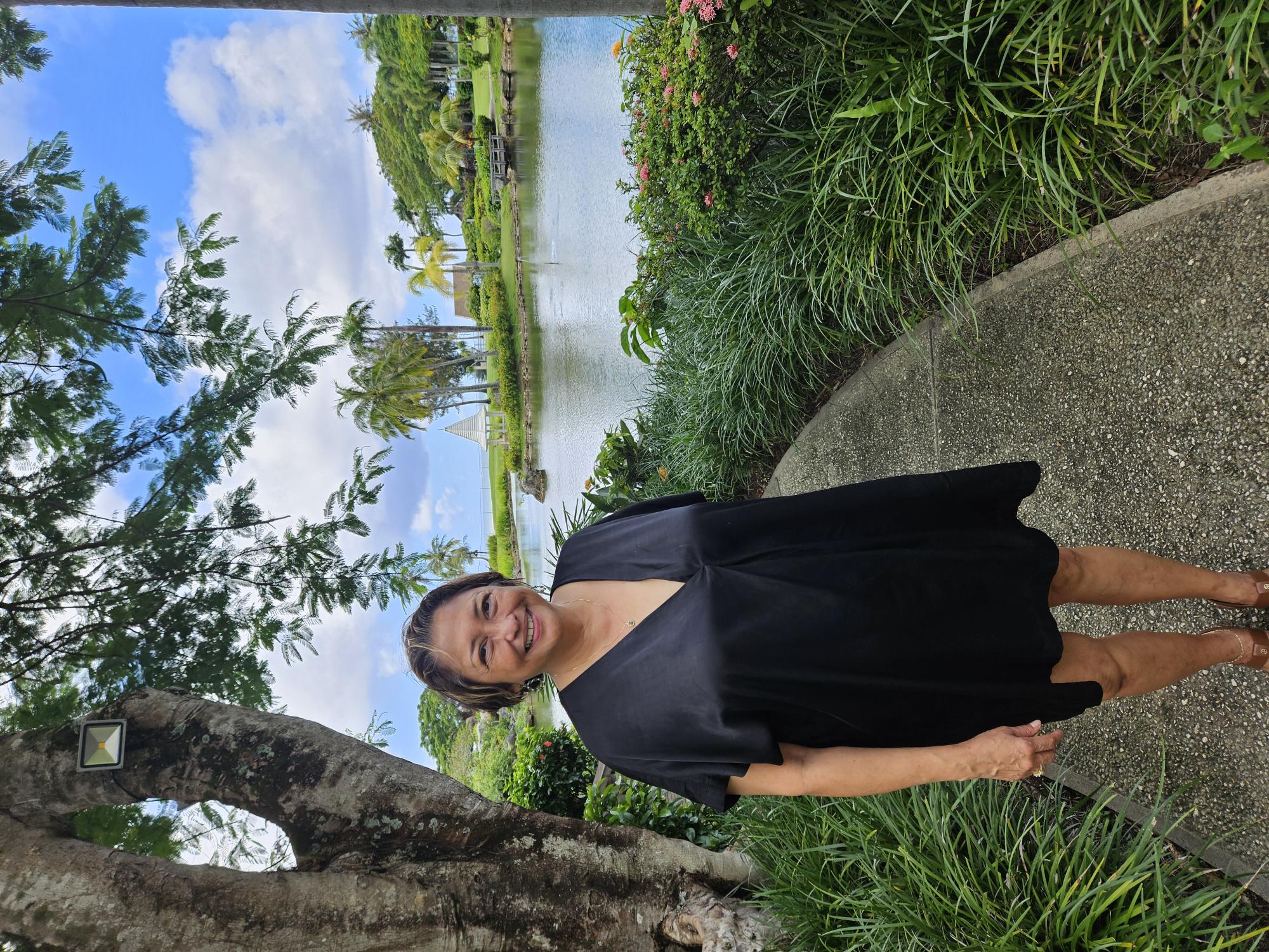 MB Capital LLC General Manager Gloria Cavanagh poses for a photo at the former Hyatt hotel in Garapan.