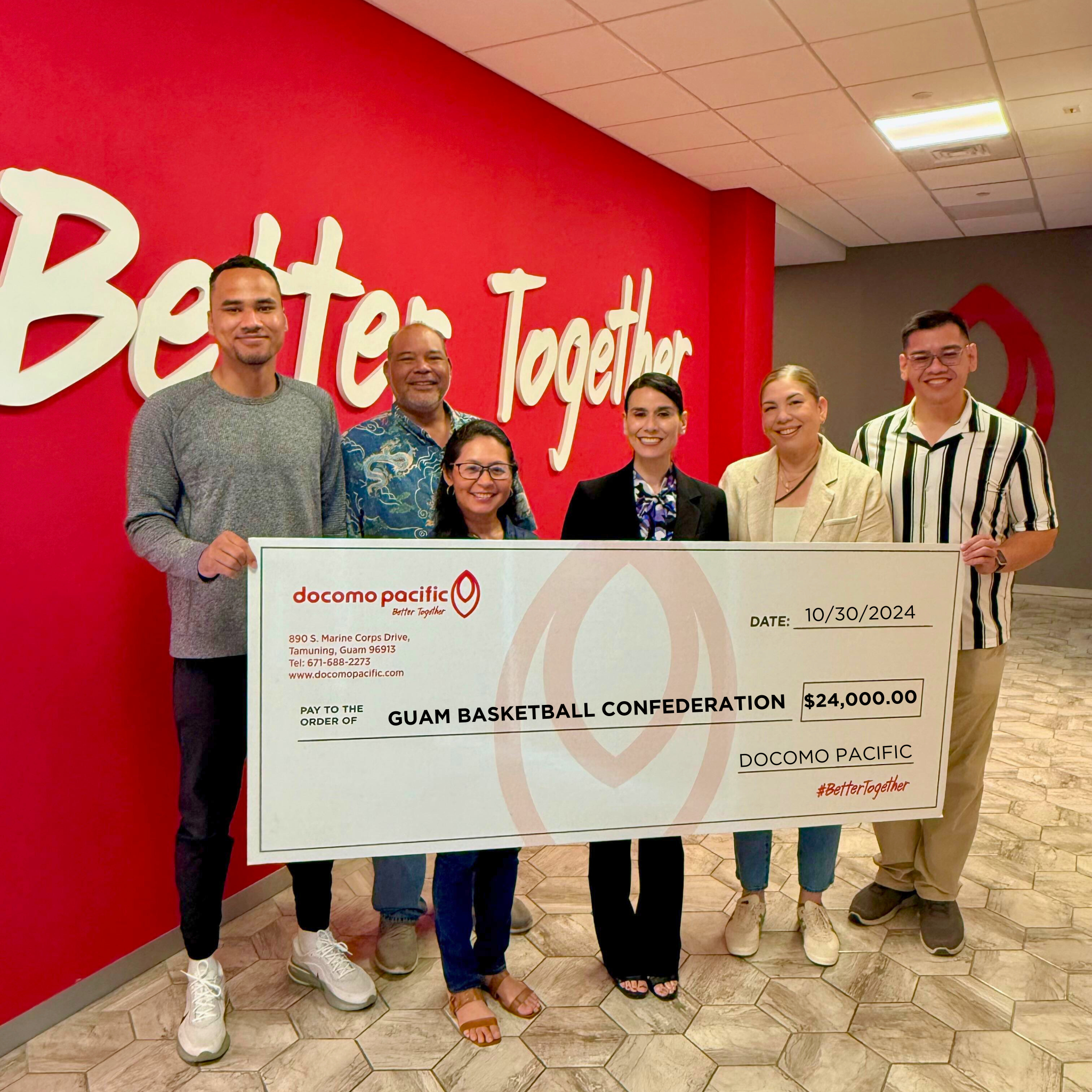 In photo, from left: Mark Johnson, executive director, GBC; Frank Cruz, secretary general and vice president, GBC; Susan Lupola, secretary, GBC; Christine Baleto, president and CEO, Docomo Pacific; Marilyn Borja, EVP consumer business unit, Docomo Pacific; and Tito Castro, EVP enterprise business unit, Docomo Pacific.