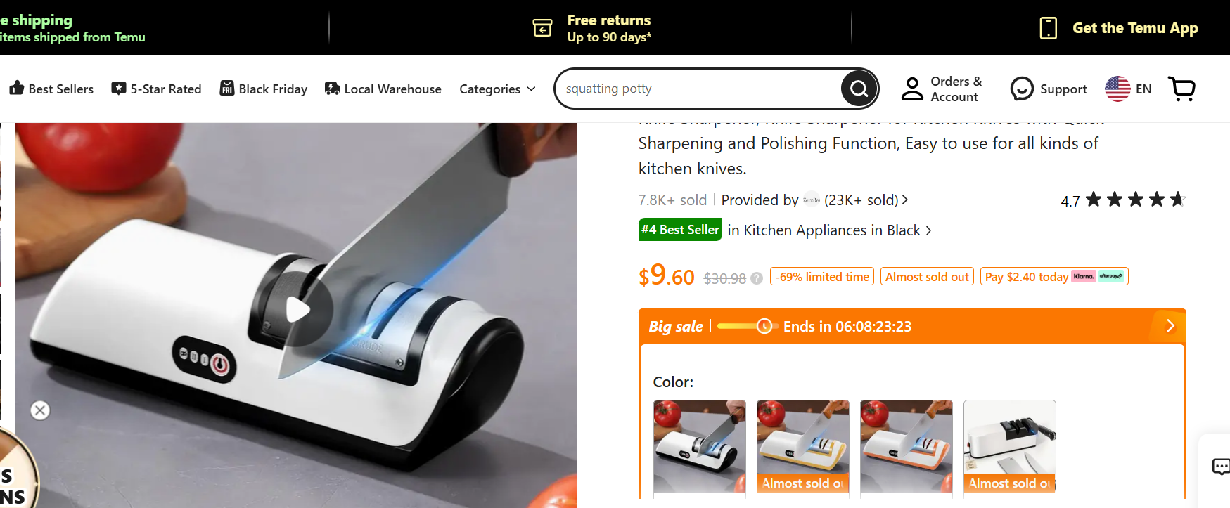 Professional electric knife sharpener