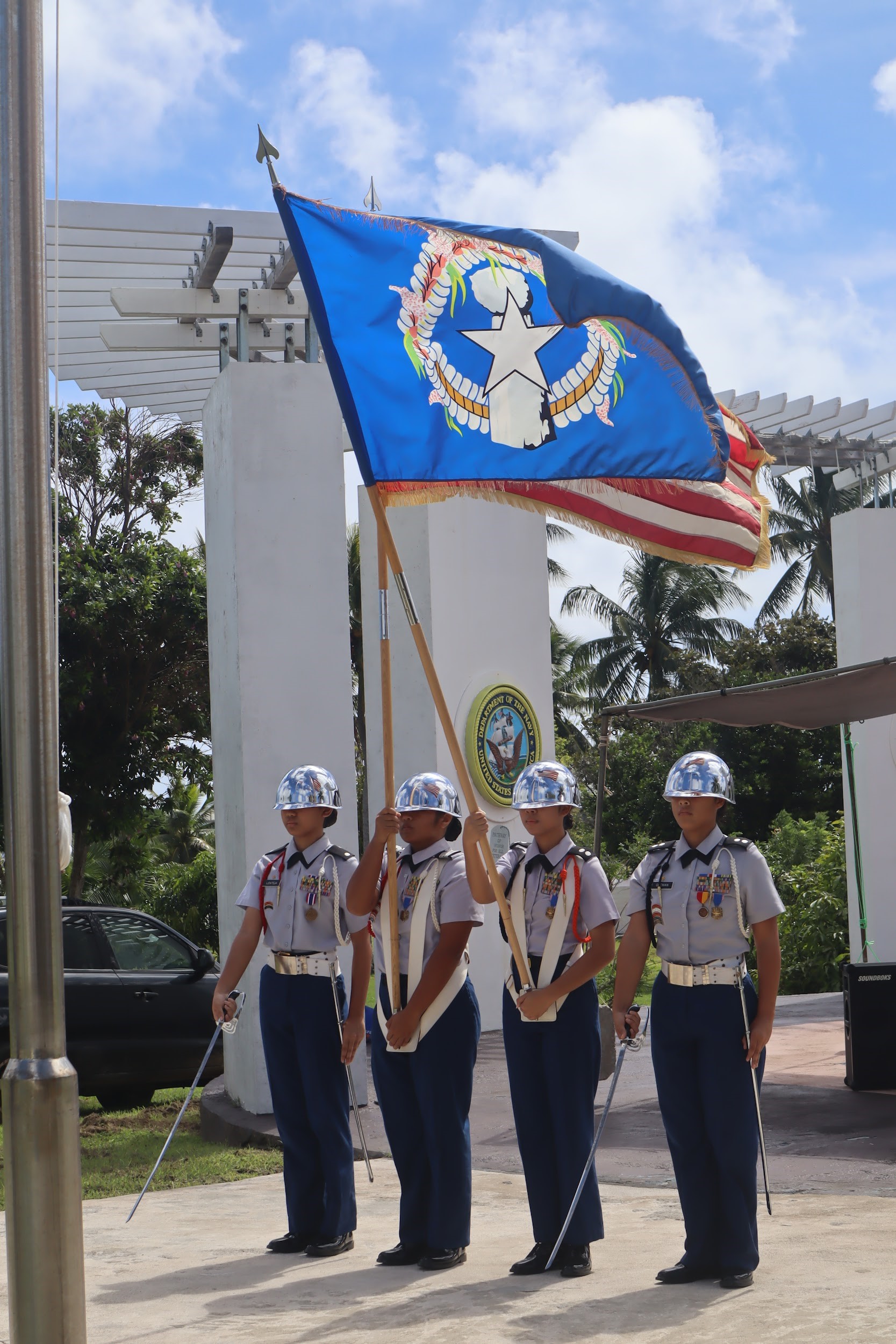 The Veterans Day Color Guard was led by C/CSM Abbygaile Ong and included C/1LT Isa Dosolua, C/1LT Serenity Guzman, and C/2LT Ysabella Lenteja.
