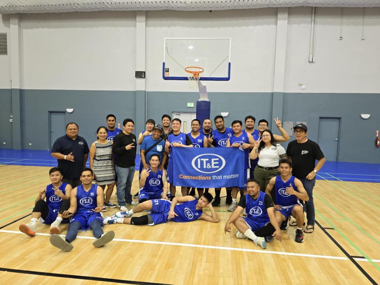 IT&E players pose for a group photo after beating PSS in the 2024 R&J Wine and Liquor Inter-Government/Business League at the Ada gym on Saturday.