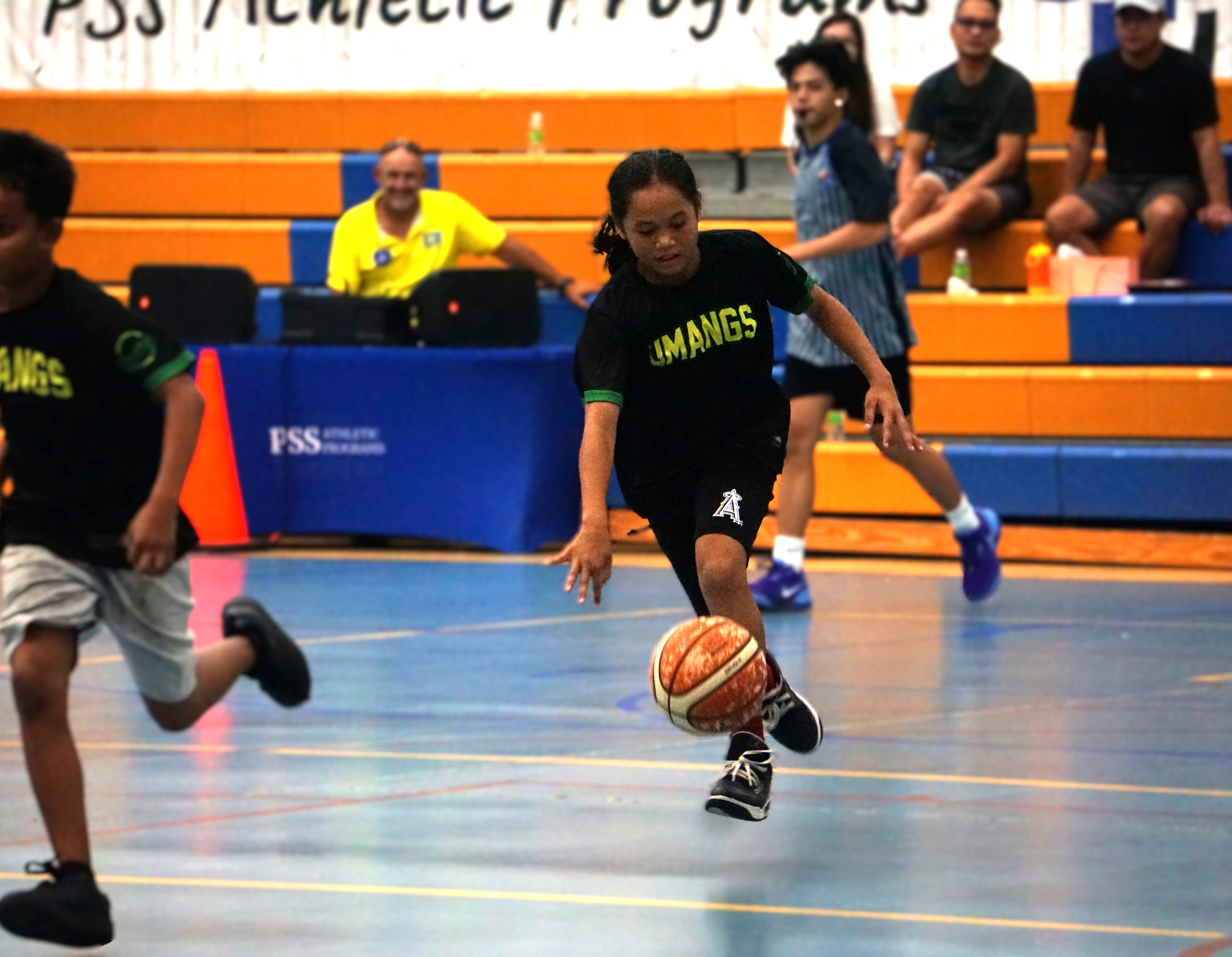 KOB 1's Paylyn Mansfield dribbles as he sets up the play against GES II in the elementary school division title game of the PSS-NMIBF Interscholastic Basketball League SY24-25 at the Marianas High School gym.