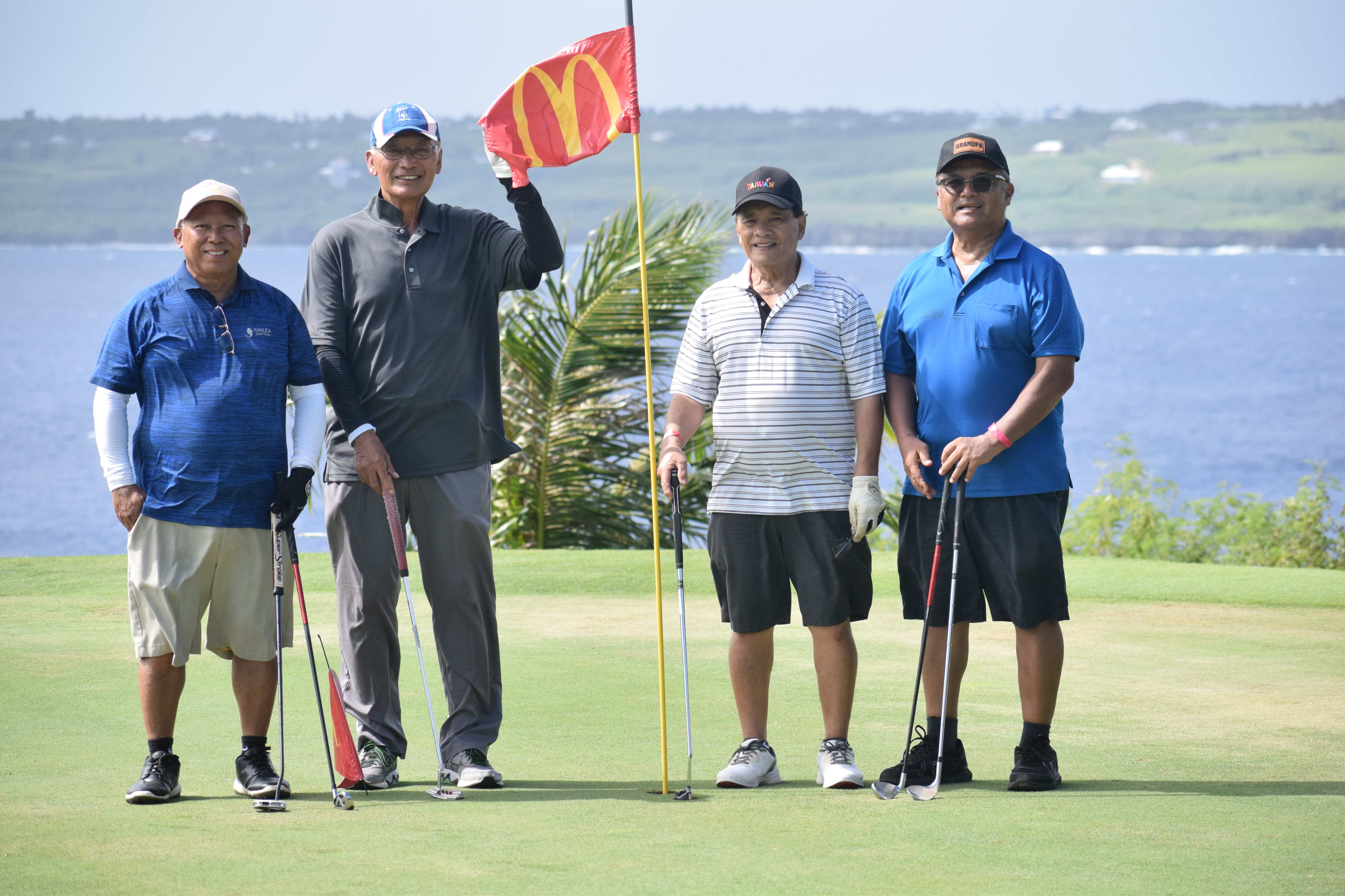 McDonald's of Guam and Saipan President Jose C. Ayuyu, left, with former Gov. Juan N. Babauta, former Rep. John S. Reyes and Sen. Paul A. Manglona.