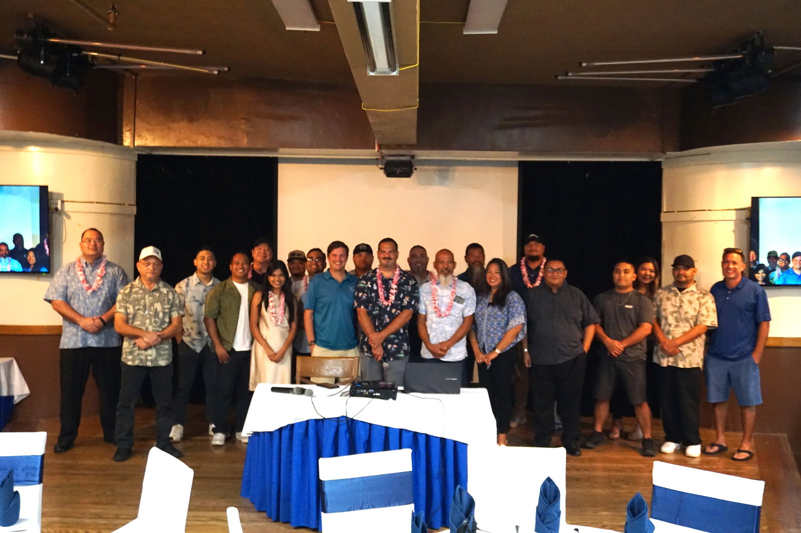 Some of the supporters of Tasi to Table pose with its staff during “An Evening with TTT” at the Pacific Islands Club on Thursday, Dec. 5, 2024.