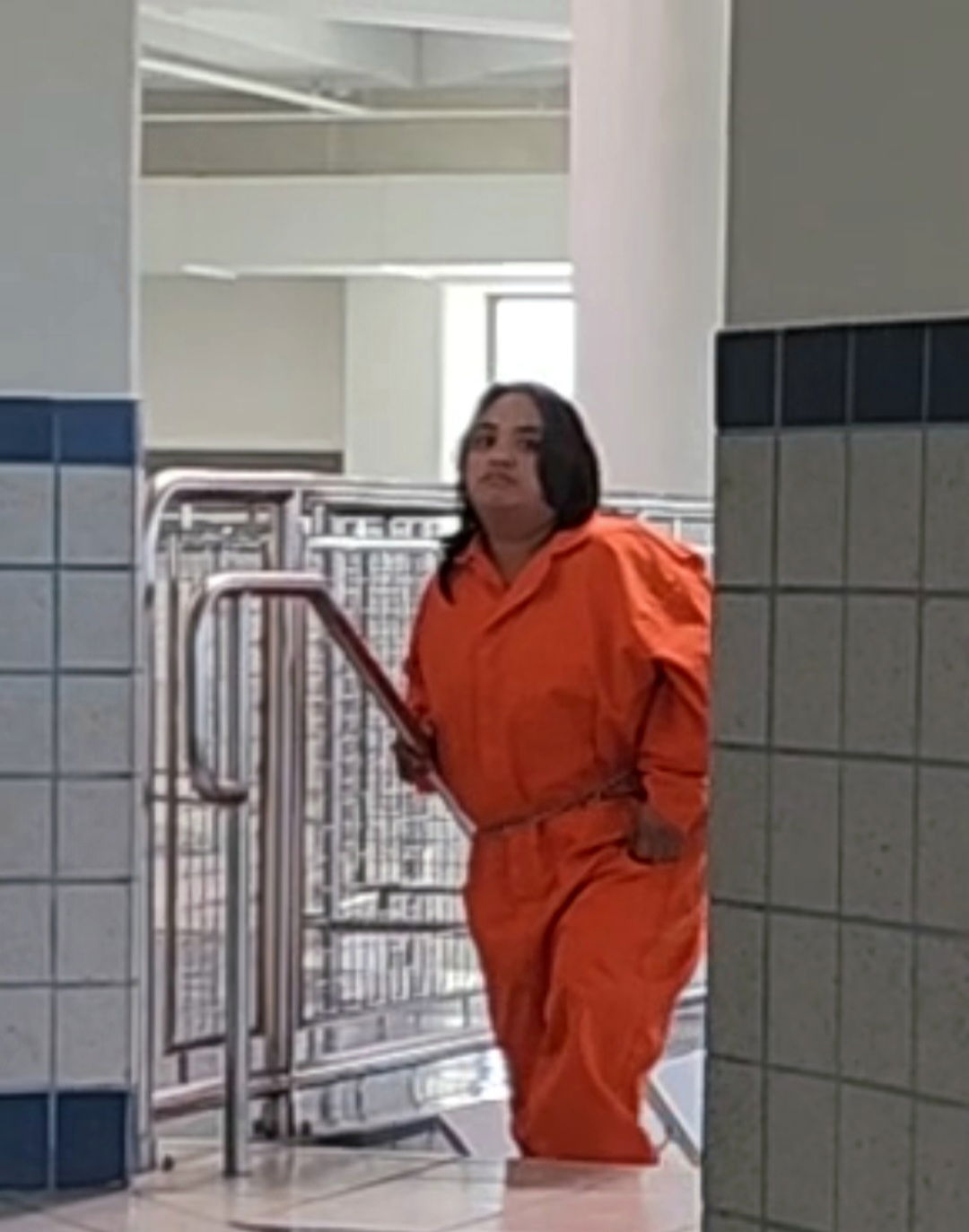 Jolanie Cepeda Tenorio at the local courthouse for a bail hearing on Wednesday afternoon.