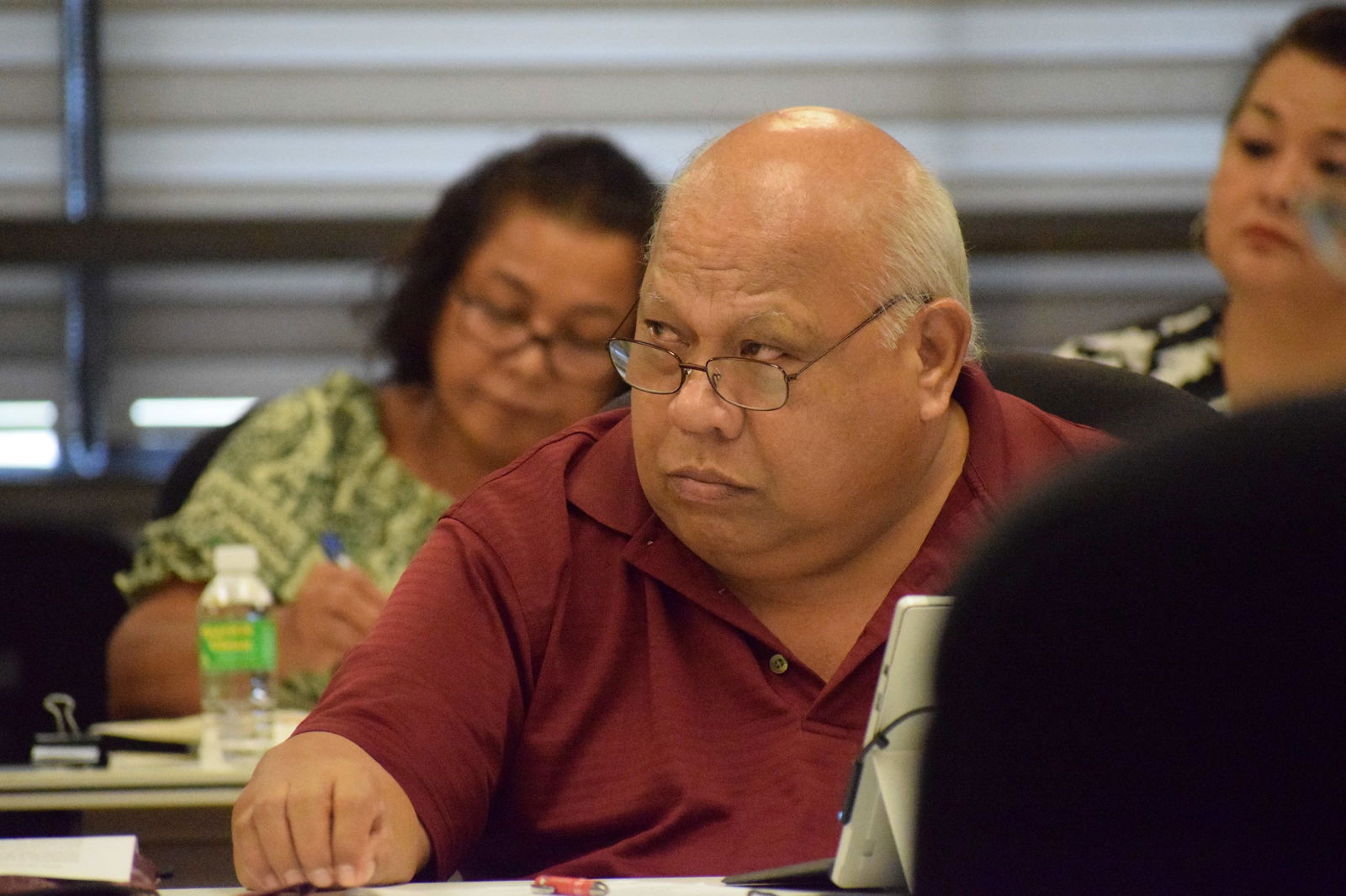 Commonwealth Ports Authority board member Antonio Cabrera speaks during a special board meeting two weeks ago.