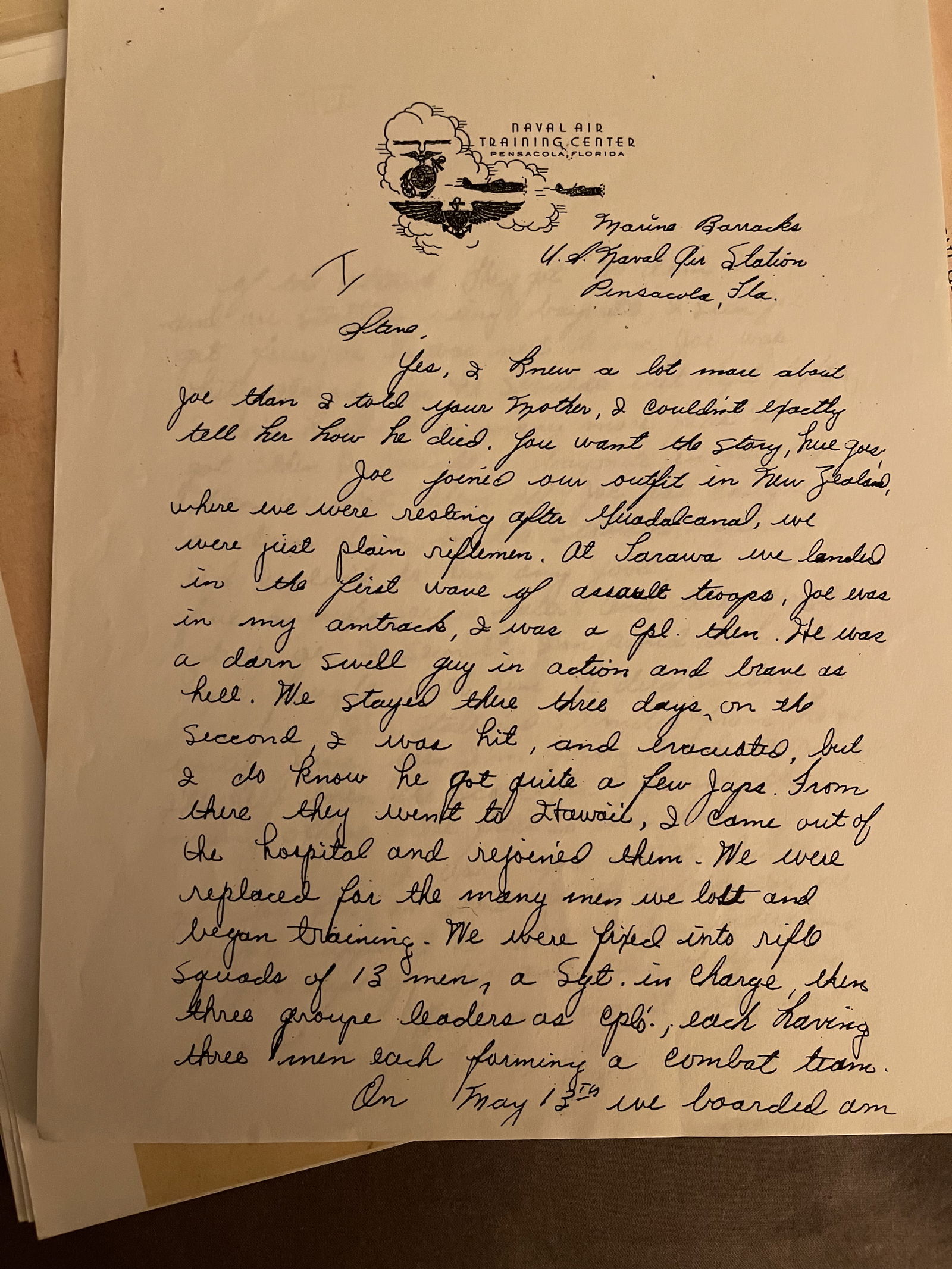 page 1 of the letter